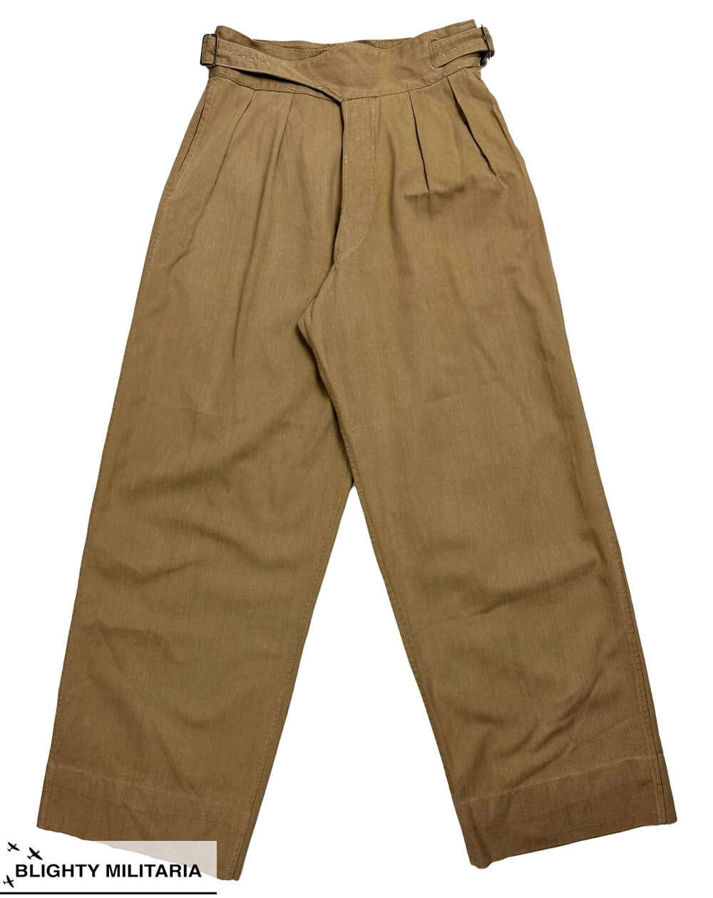 Scarce Original WW2 Indian Made British Army Khaki Drill Trousers - Size 30x30