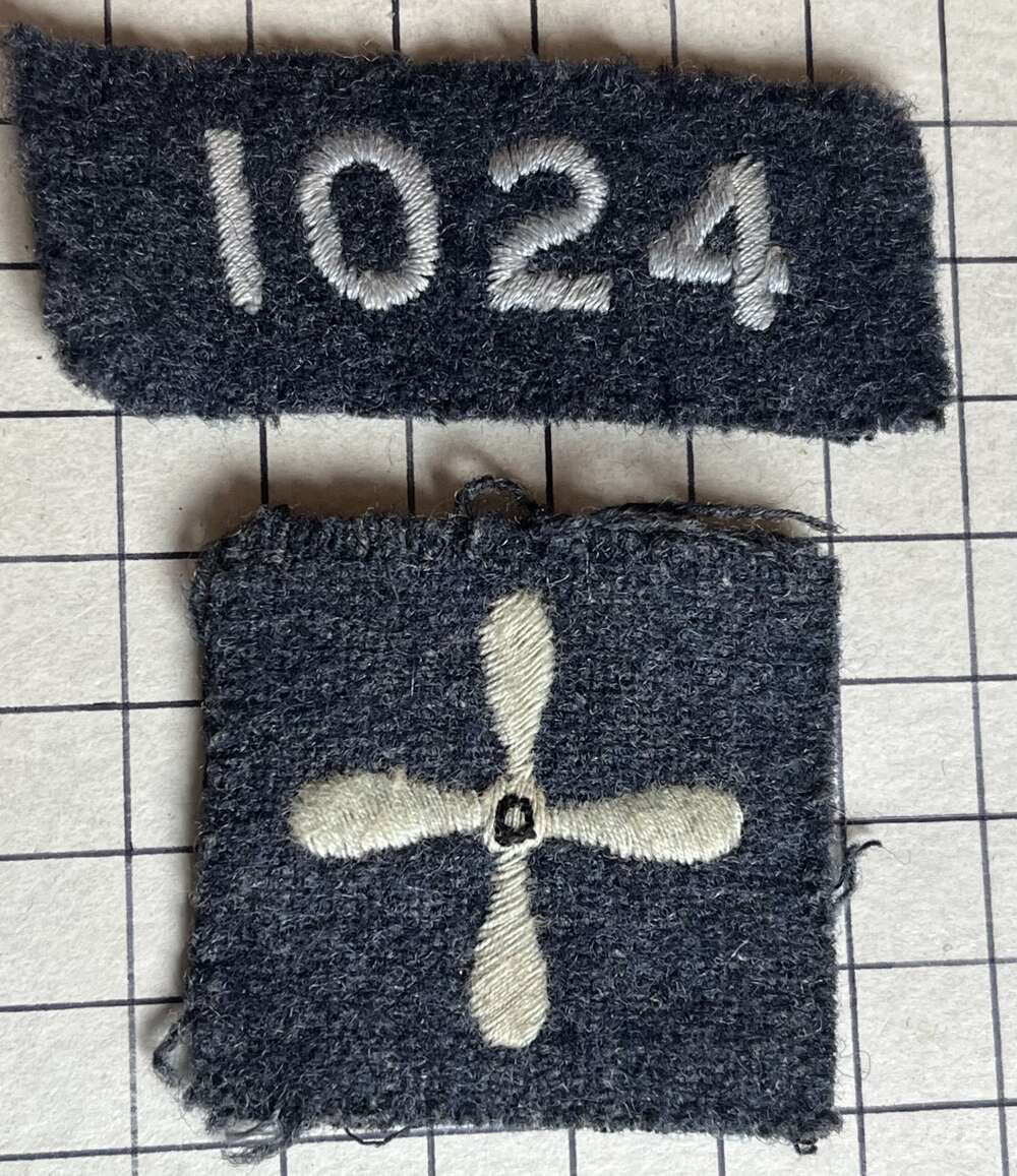 1024 (Isle of Wight) Hants Squadron Air Training Corps (ATC) Cadets Vintage Shoulder Title