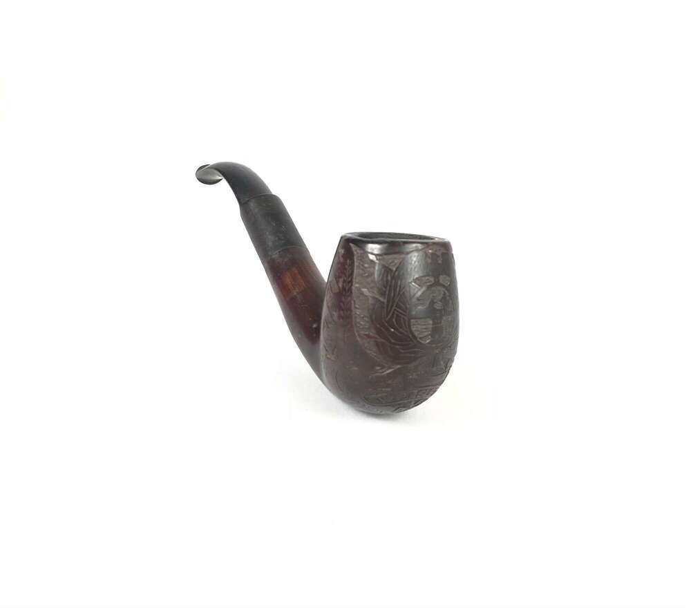 Boer War 5th Dragoon Guards Boer POW Carved Pipe.