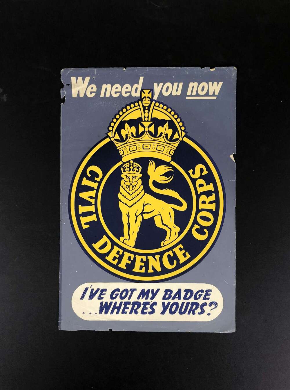 Cold War Period Civil Defence CD Badge&nbsp; Recruiting Poster&nbsp;