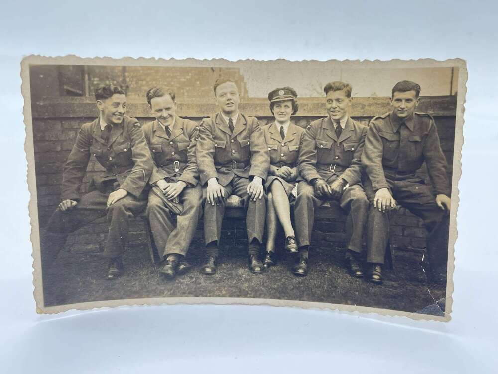 WW2 Period British Royal Air Force Group Photograph Clear Insignia & Uniforms