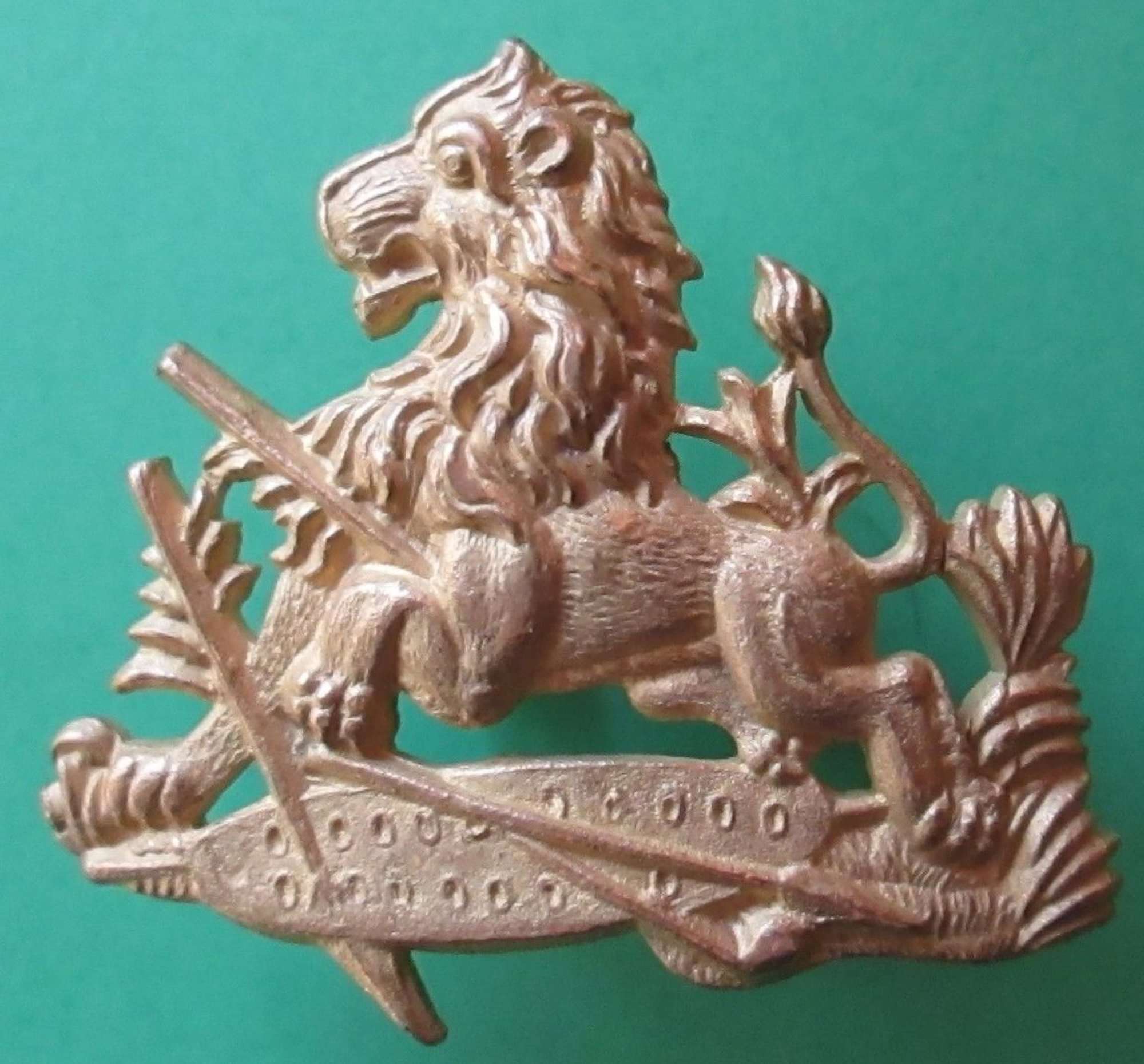 A BRITISH SOUTH AFRICAN POLICE GILT CAP BADGE