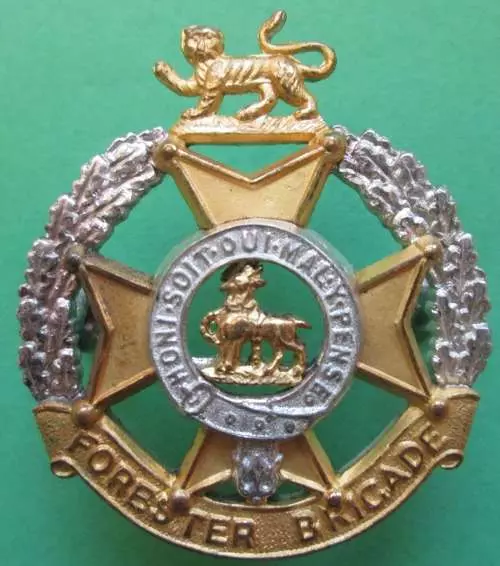 Officers Silver Cap and Collar Badges