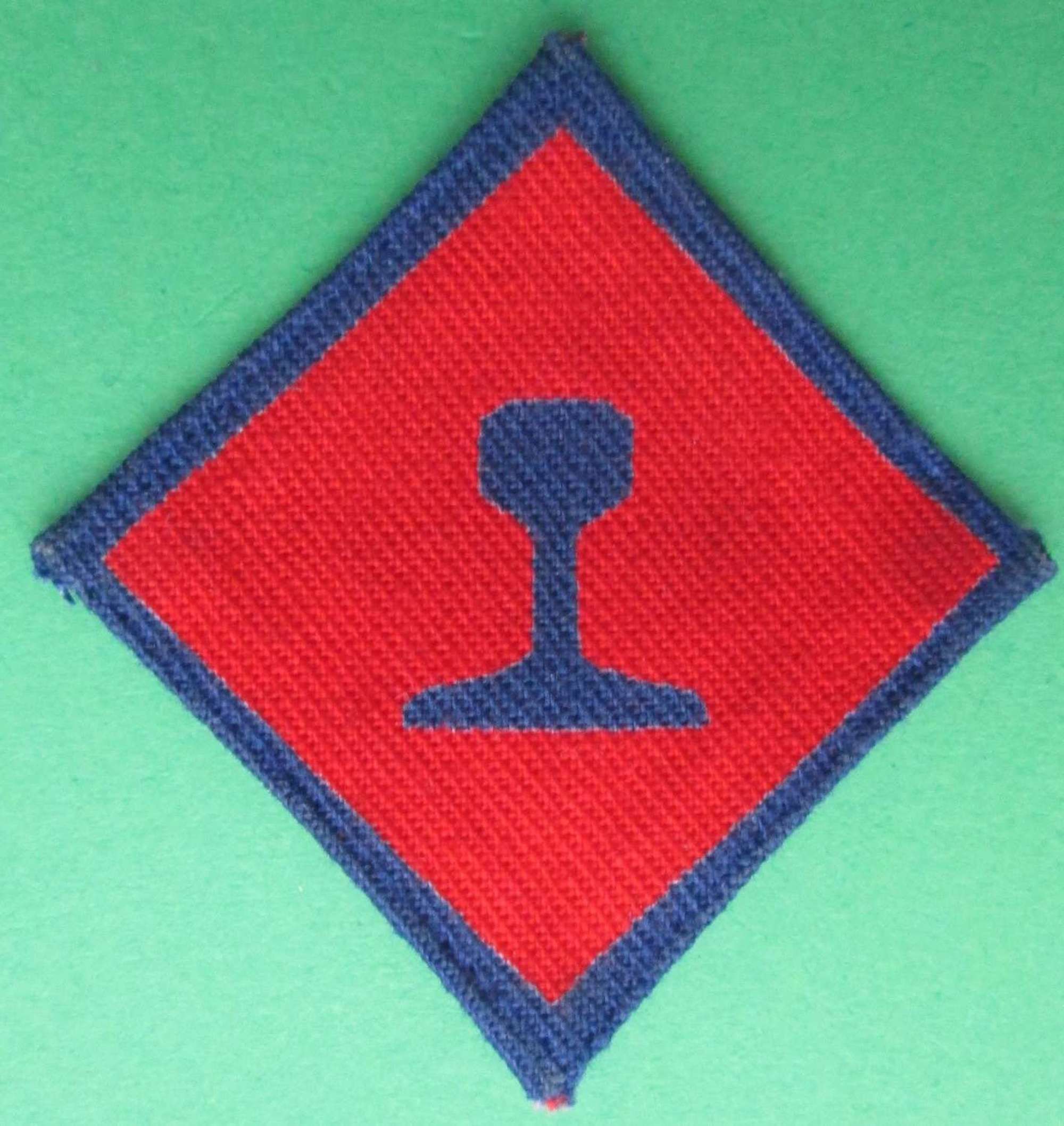 A RAIL TRANSPORTATION FORMATION SIGN FOR THE ROYAL ENGINEERS