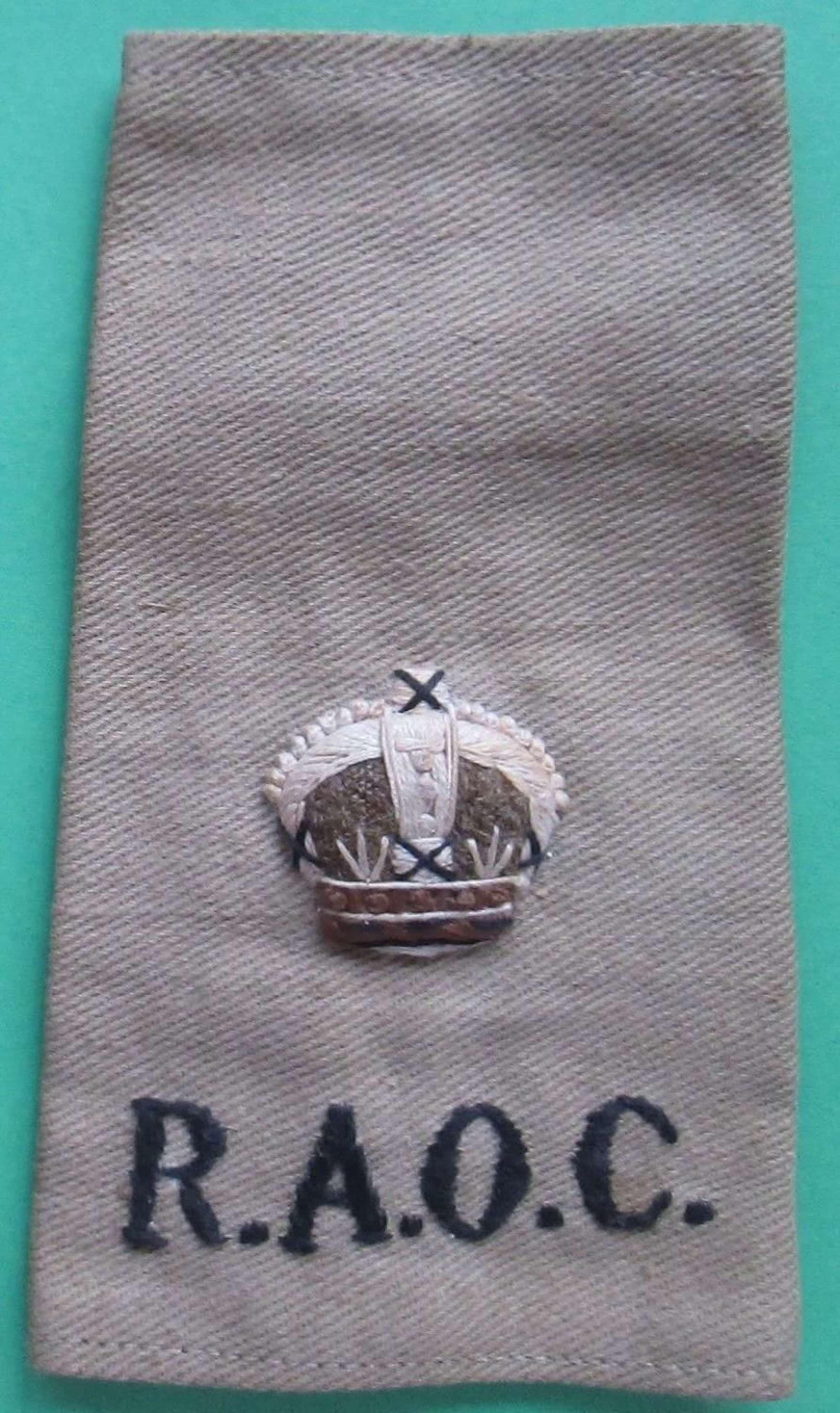 A ROYAL ARMY ORDNANCE CORPS MAJORS SLIDE ON TITLE