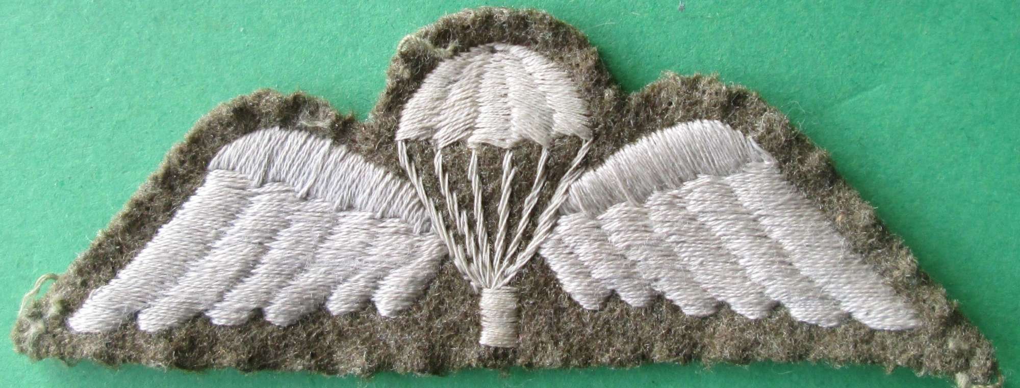 A WWII BRITISH ARMY JUMP WING IN VERY GOOD USED CONDITION