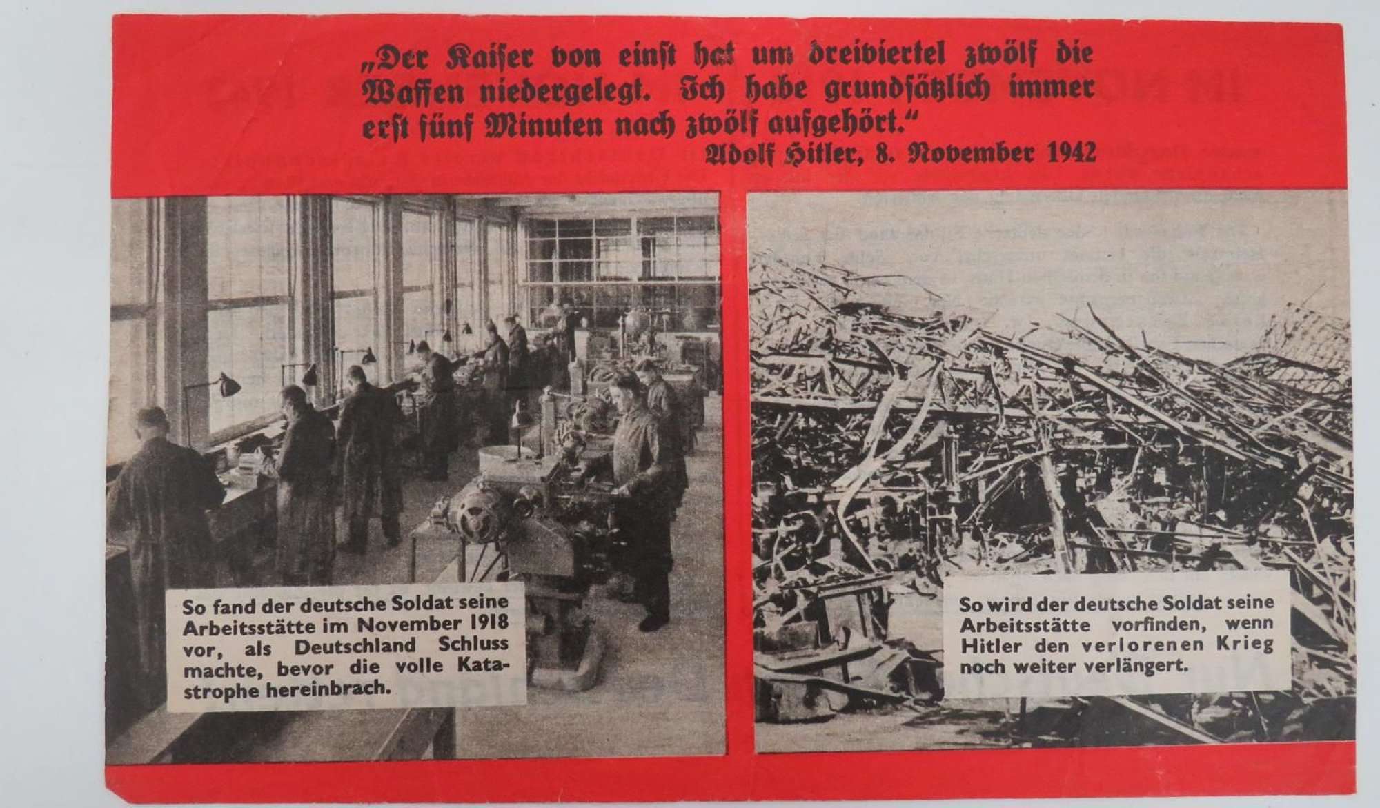 WW 2 German Propaganda Leaflet G95