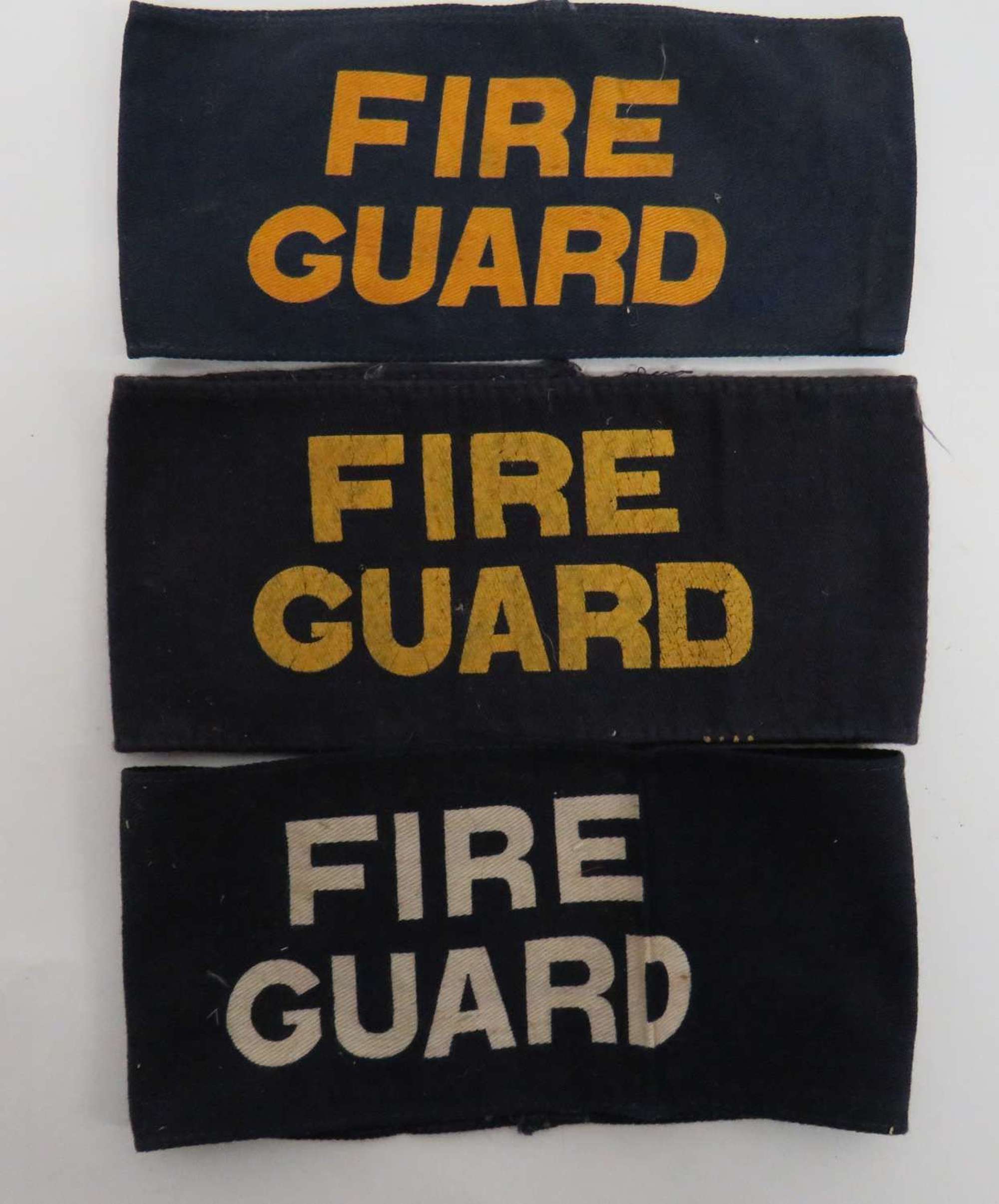 Three Various Fire Guard Armbands