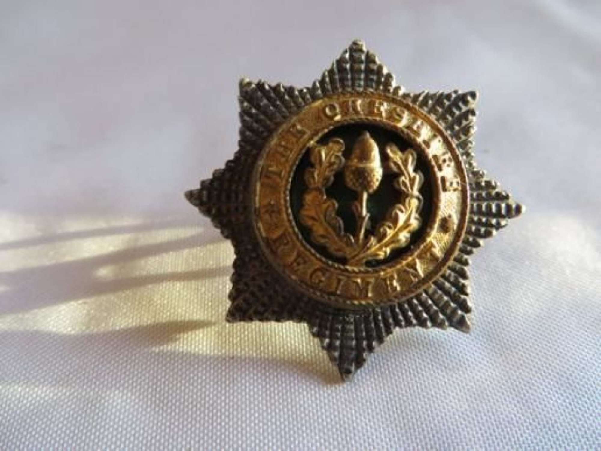 Cheshire Regiment Officers Forage Cap Badge