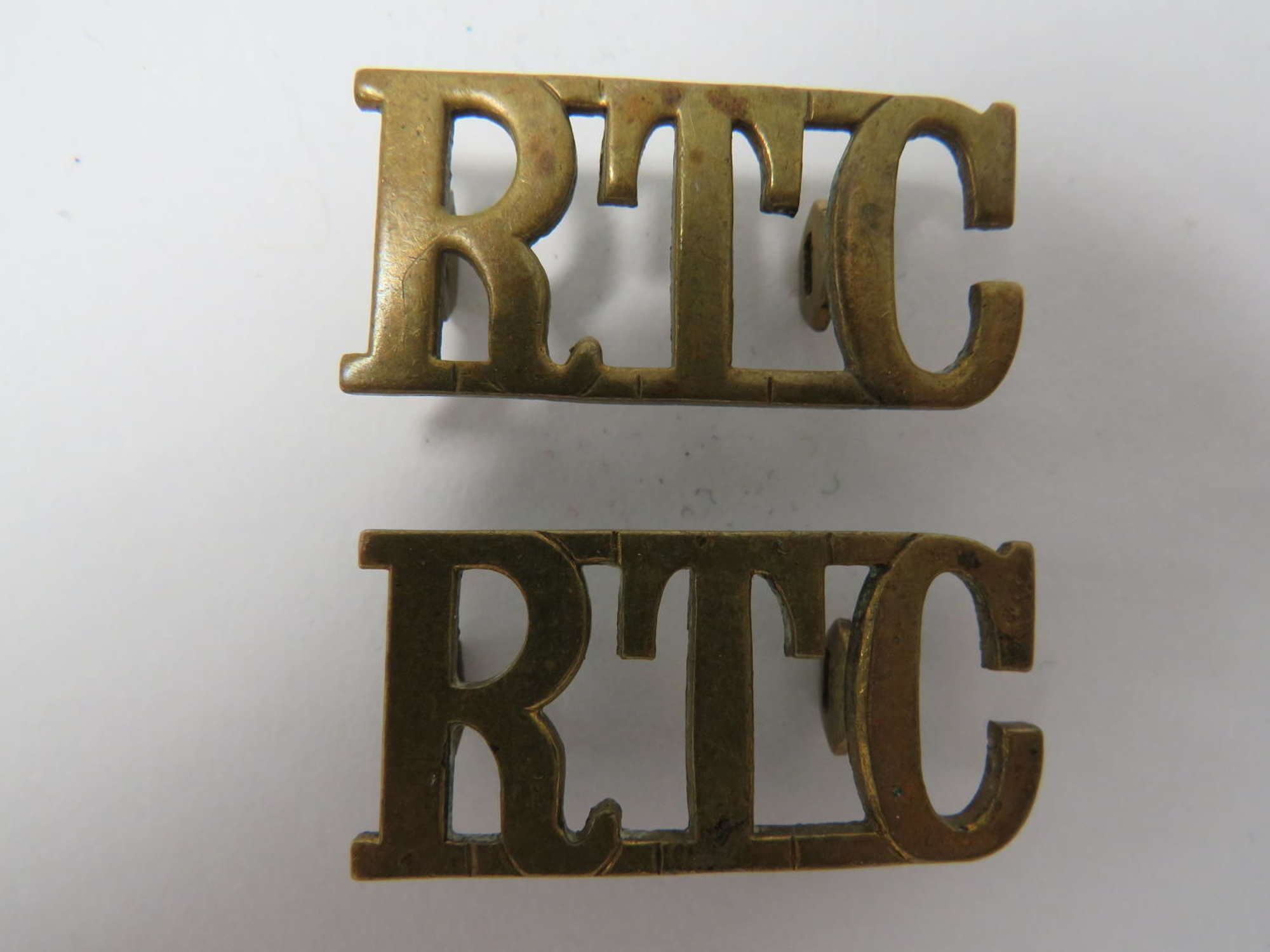 Pair of Royal Tank Corps Shoulder Titles