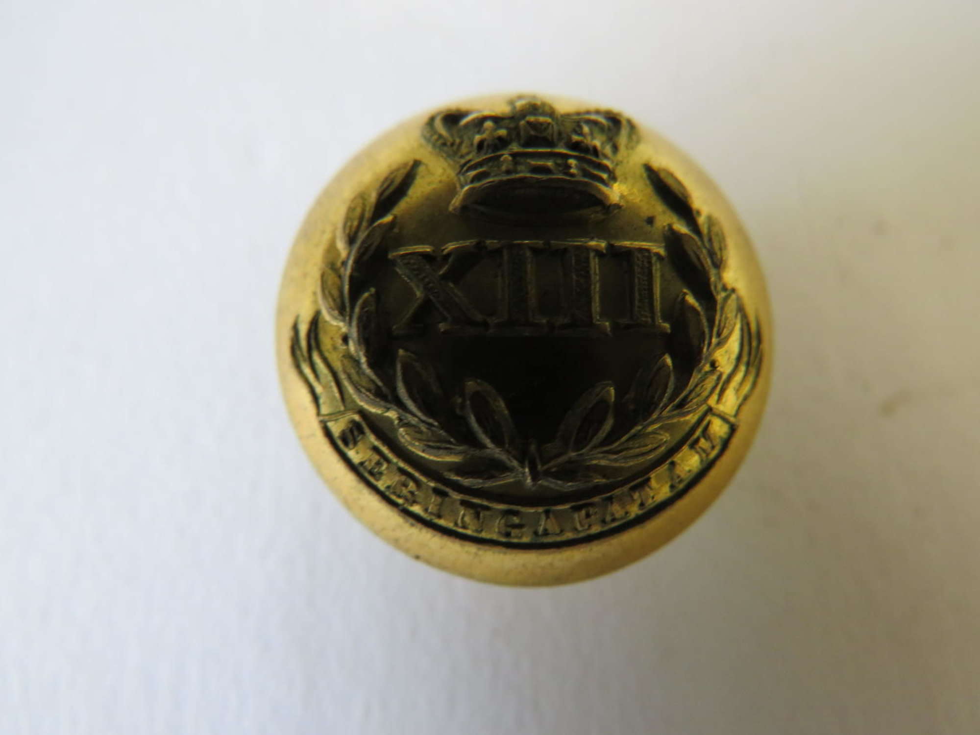 Victorian 13th Foot Leicestershire Officers Button