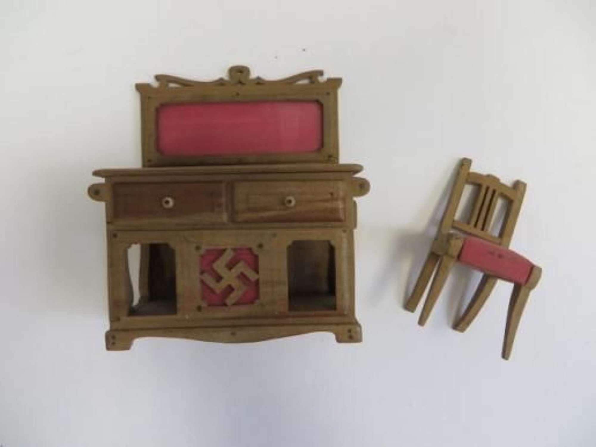 WW 2 German P.O.W Dolls' House Dresser and Chair