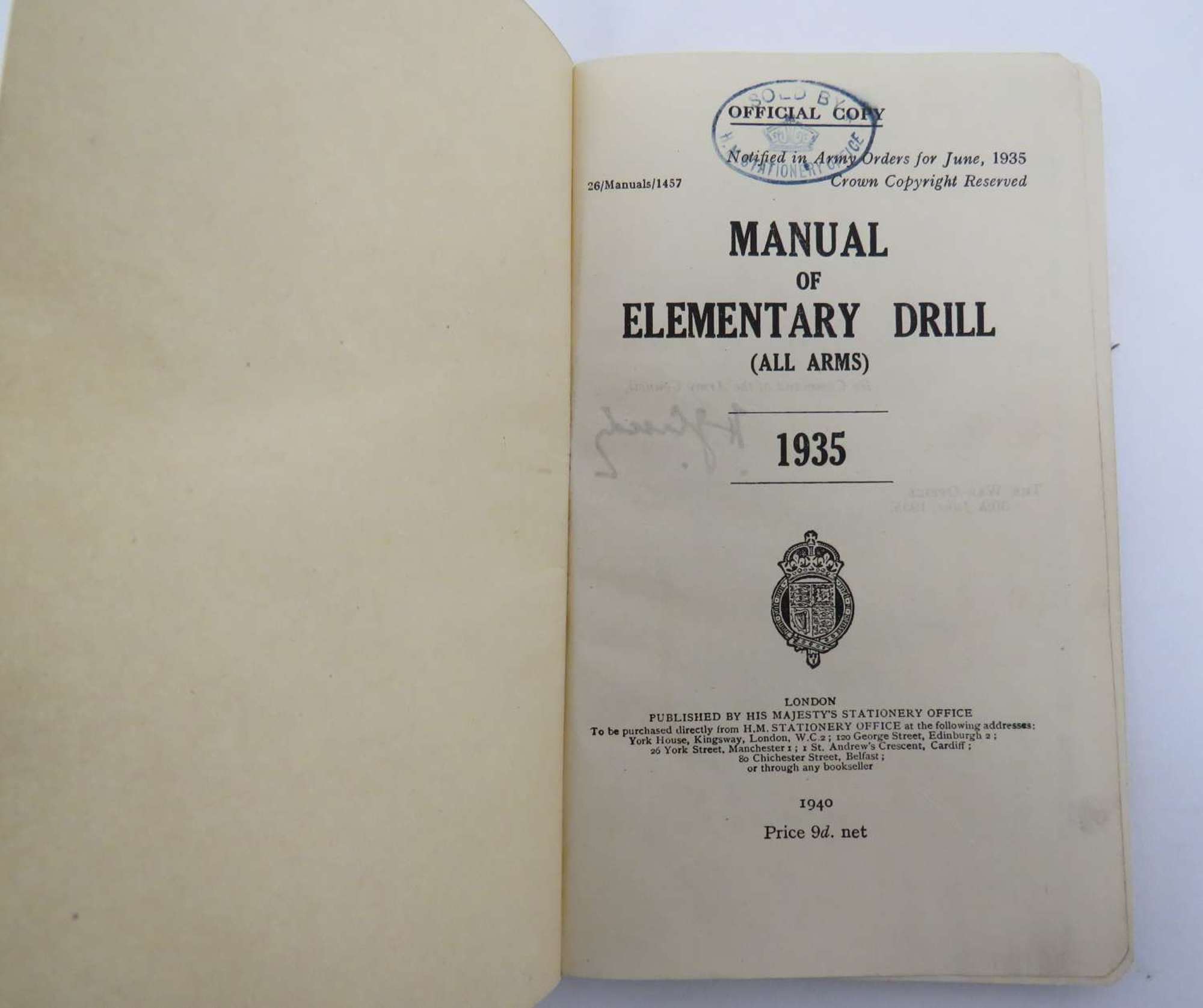 Manual of Elementary Drill 1935