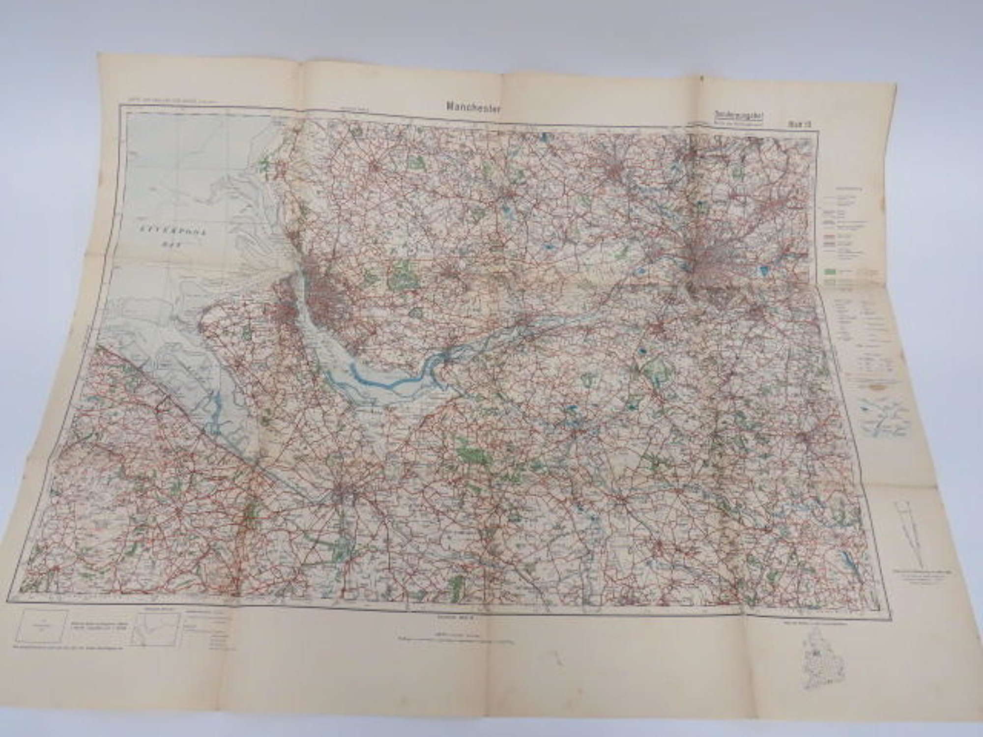 WW 2 German Invasion Map of Manchester/Liverpool