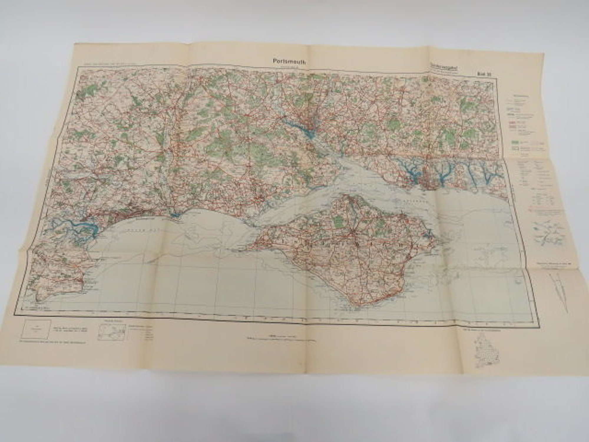 WW 2 German Invasion Map of Portsmouth