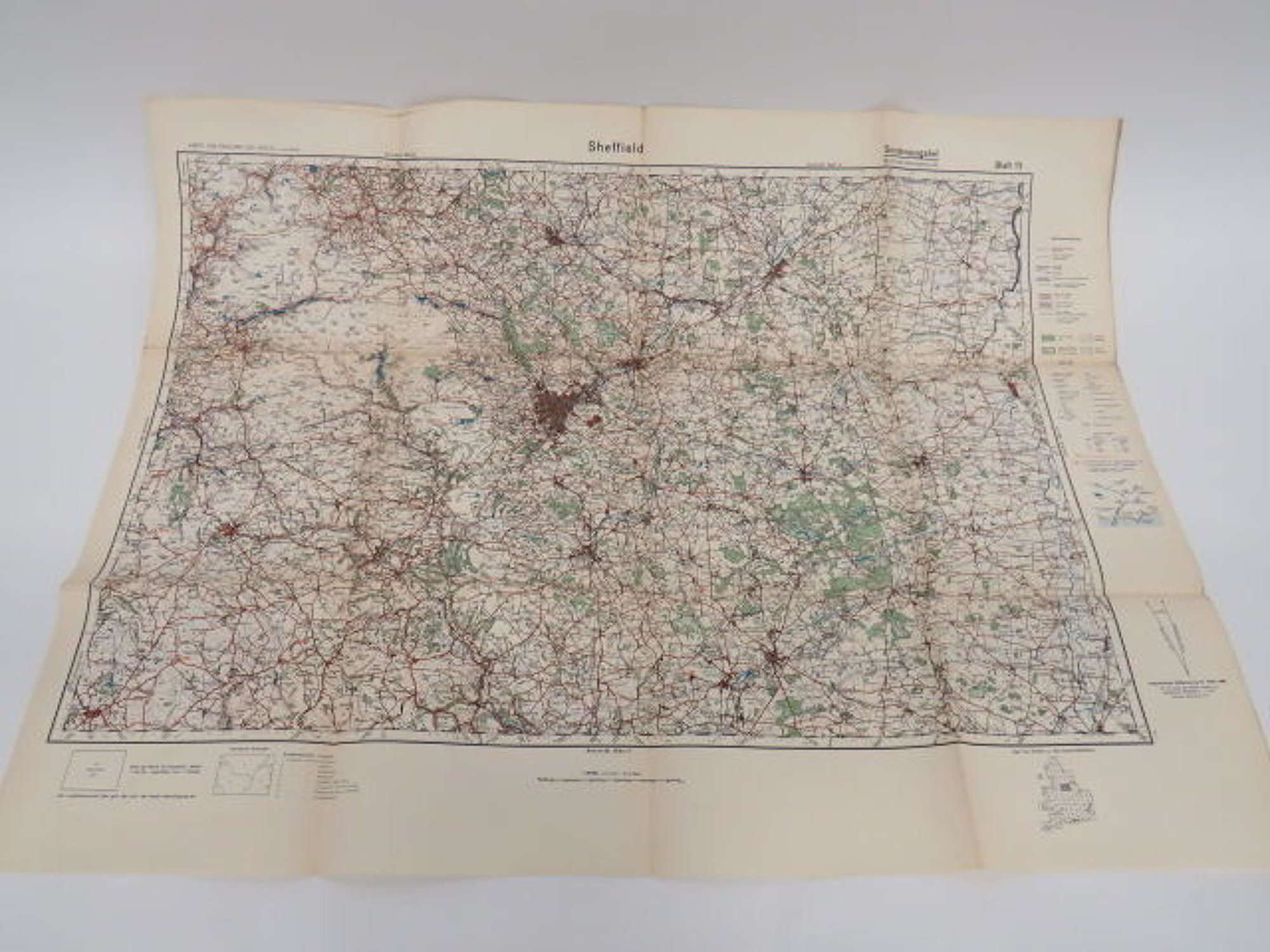 WW 2 German Invasion Map of Sheffield
