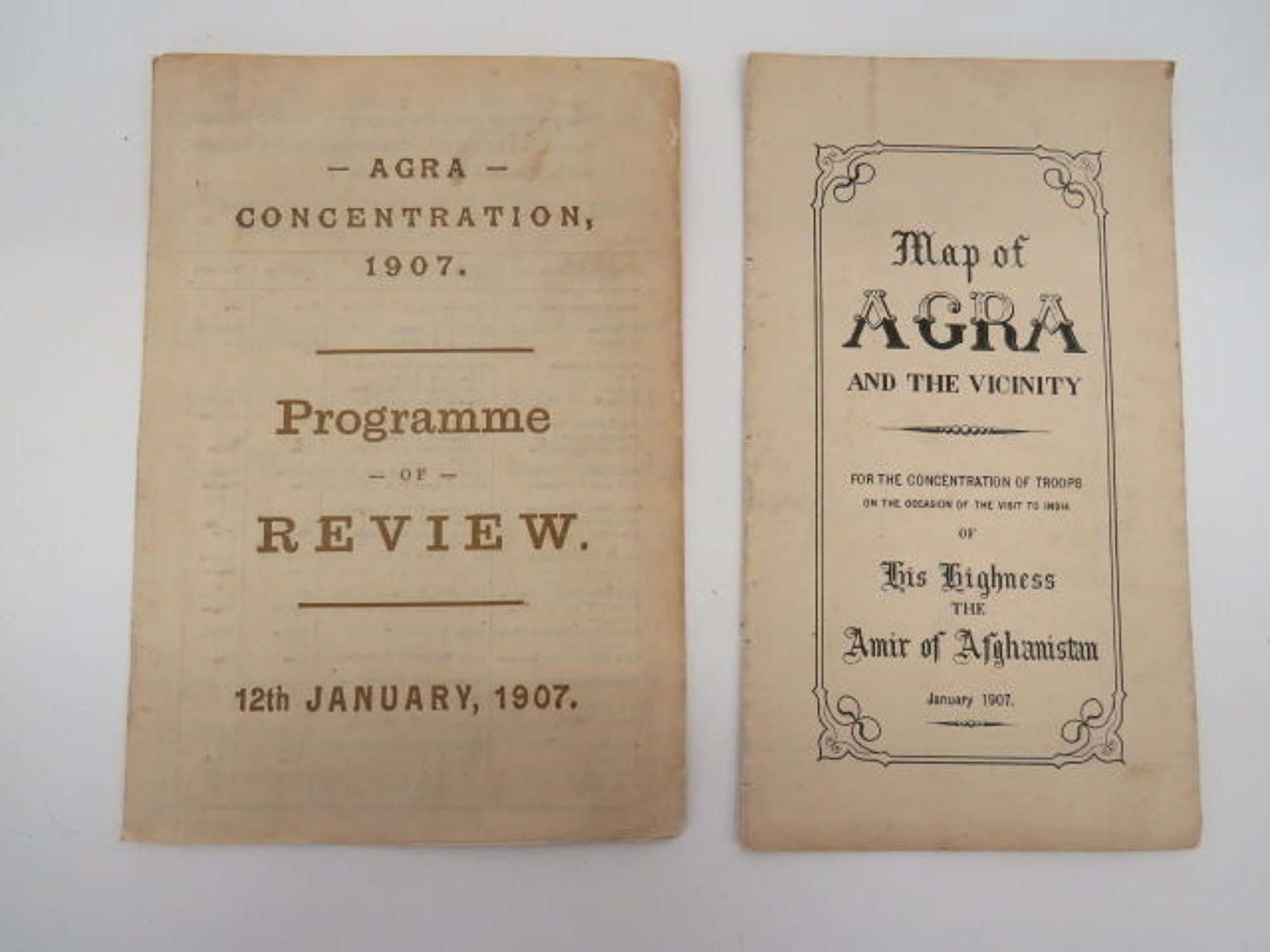 1907 Agra India Military Review Pamphlets