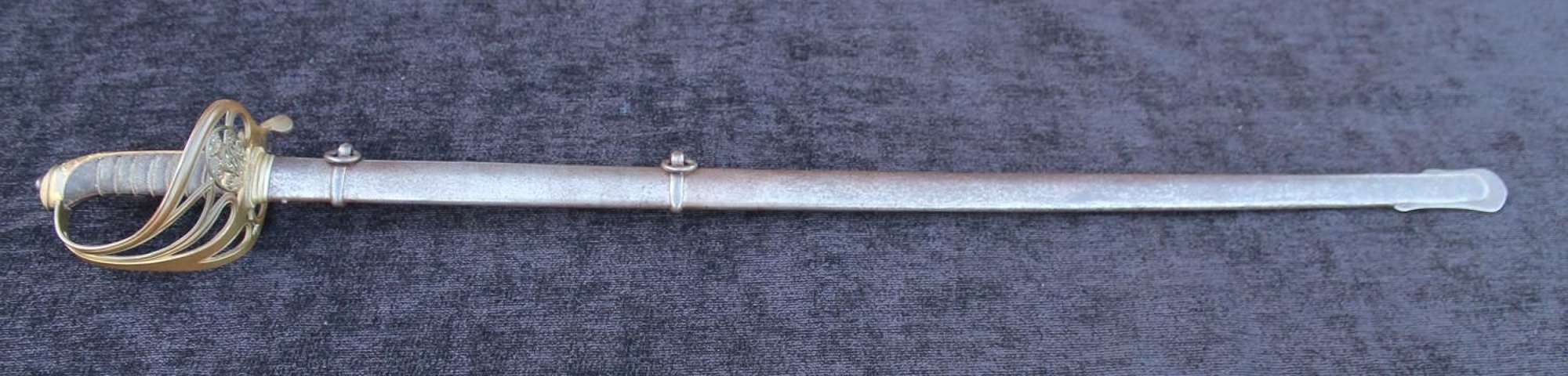 Victorian Patent Solid Hilt Infantry Officers Sword