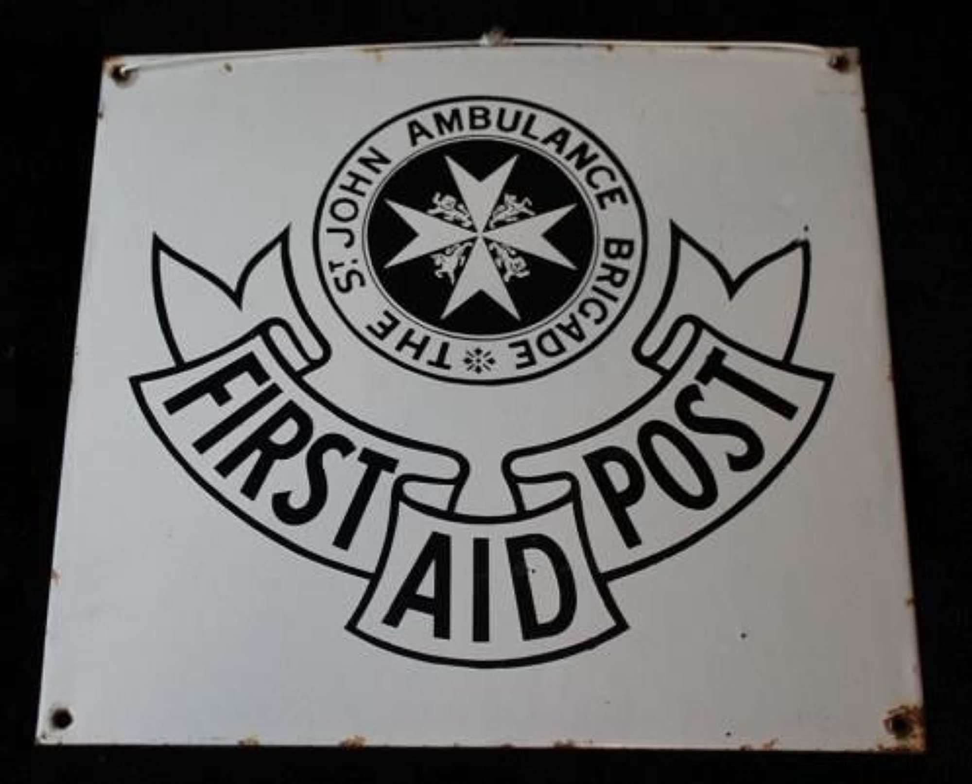 First Aid Post Enamel Sign