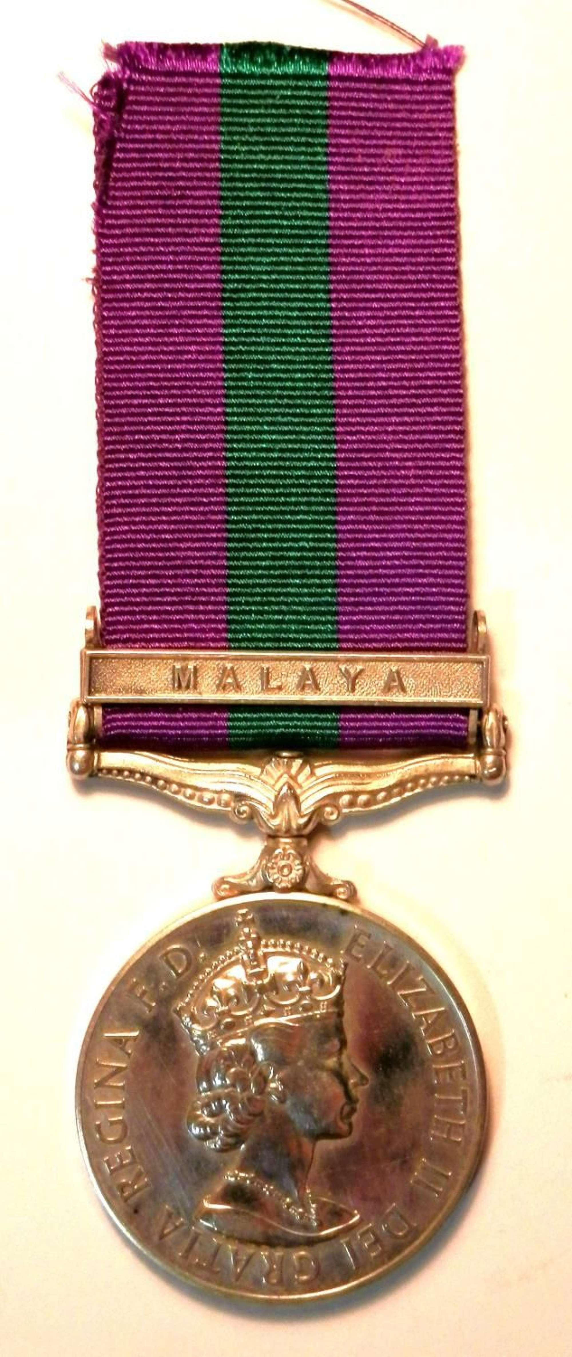 General Service Medal 18-62. Private R.I. Malcolm. Q.A.R.A.N.C.