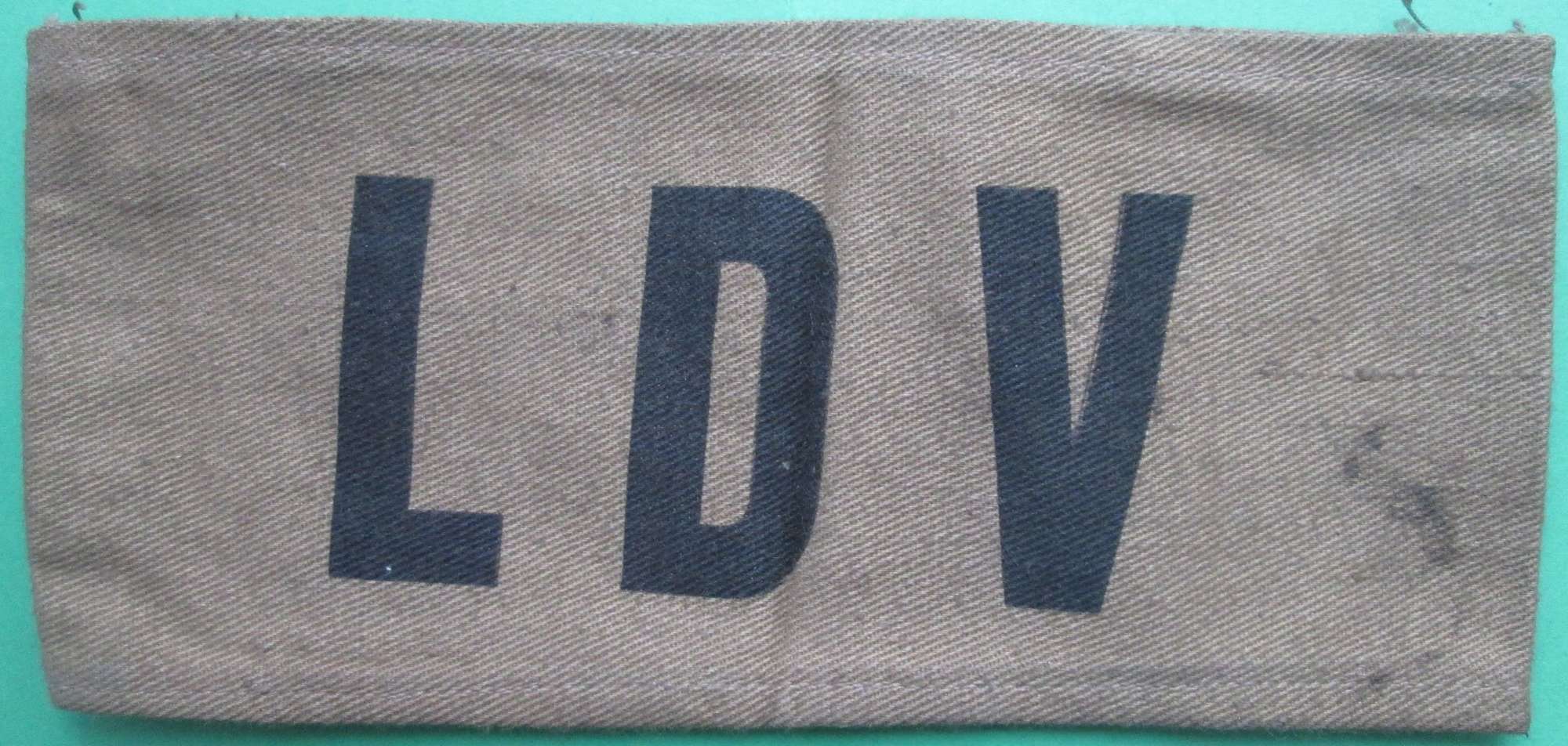A WWII LOCAL DEFENCE VOLUNTEER L.D.V. ARM BAND