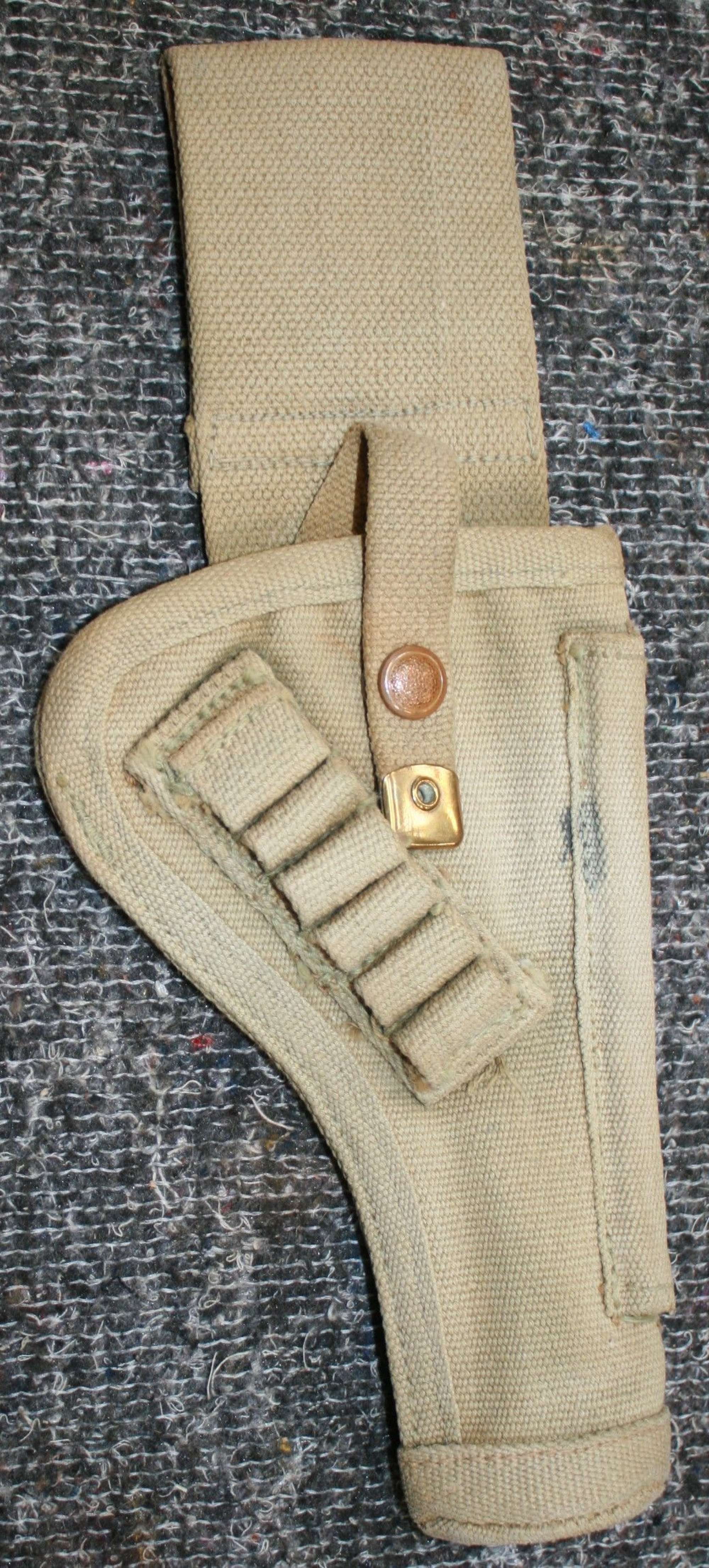 A GOOD WWII CANADIAN TANK CREW HOLSTER SHORTENED EXAMPLE