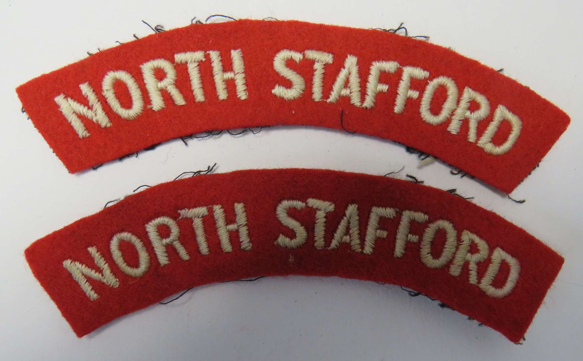 Pair of North Stafford Shoulder Titles