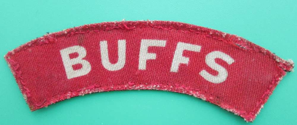 A WWII PERIOD BUFFS PRINTED SHOULDER TITLE