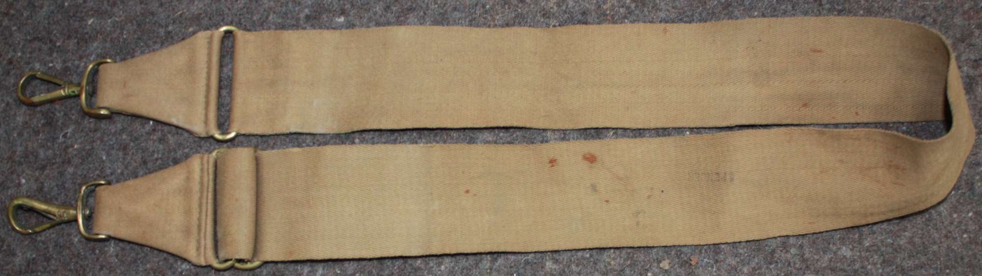 A WWI OFFICERS SIDE PACK / COAT CARRIER STRAP ONLY