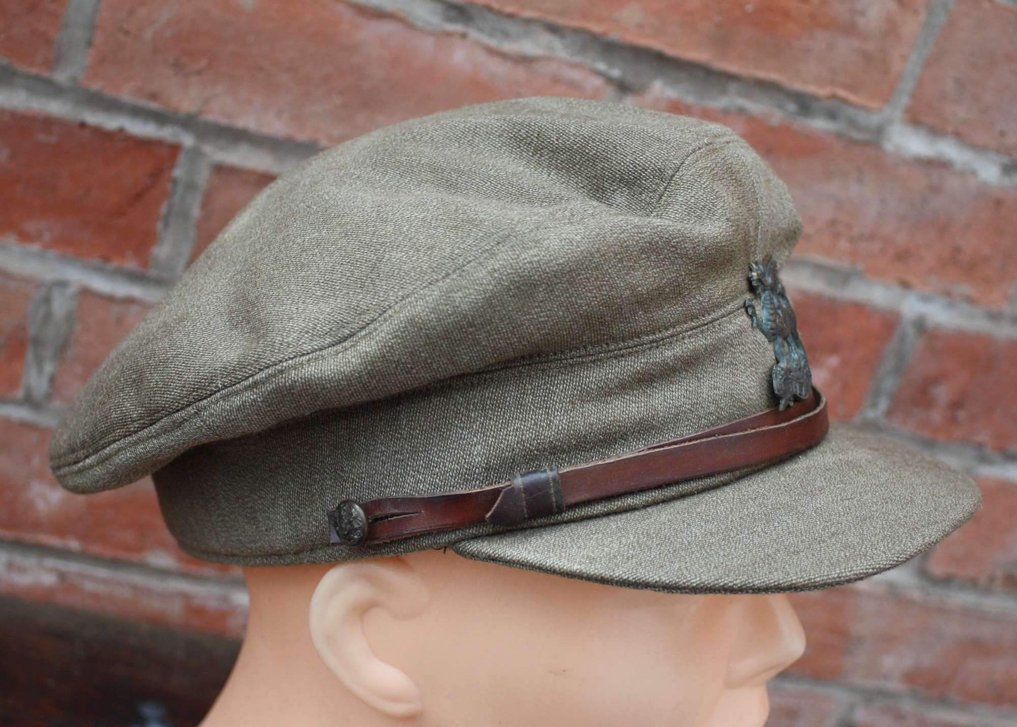 WW1 'BUFFS' EAST KENT BRITISH OFFICERS FLOPPY STYLE KHAKI TRENCH CAP