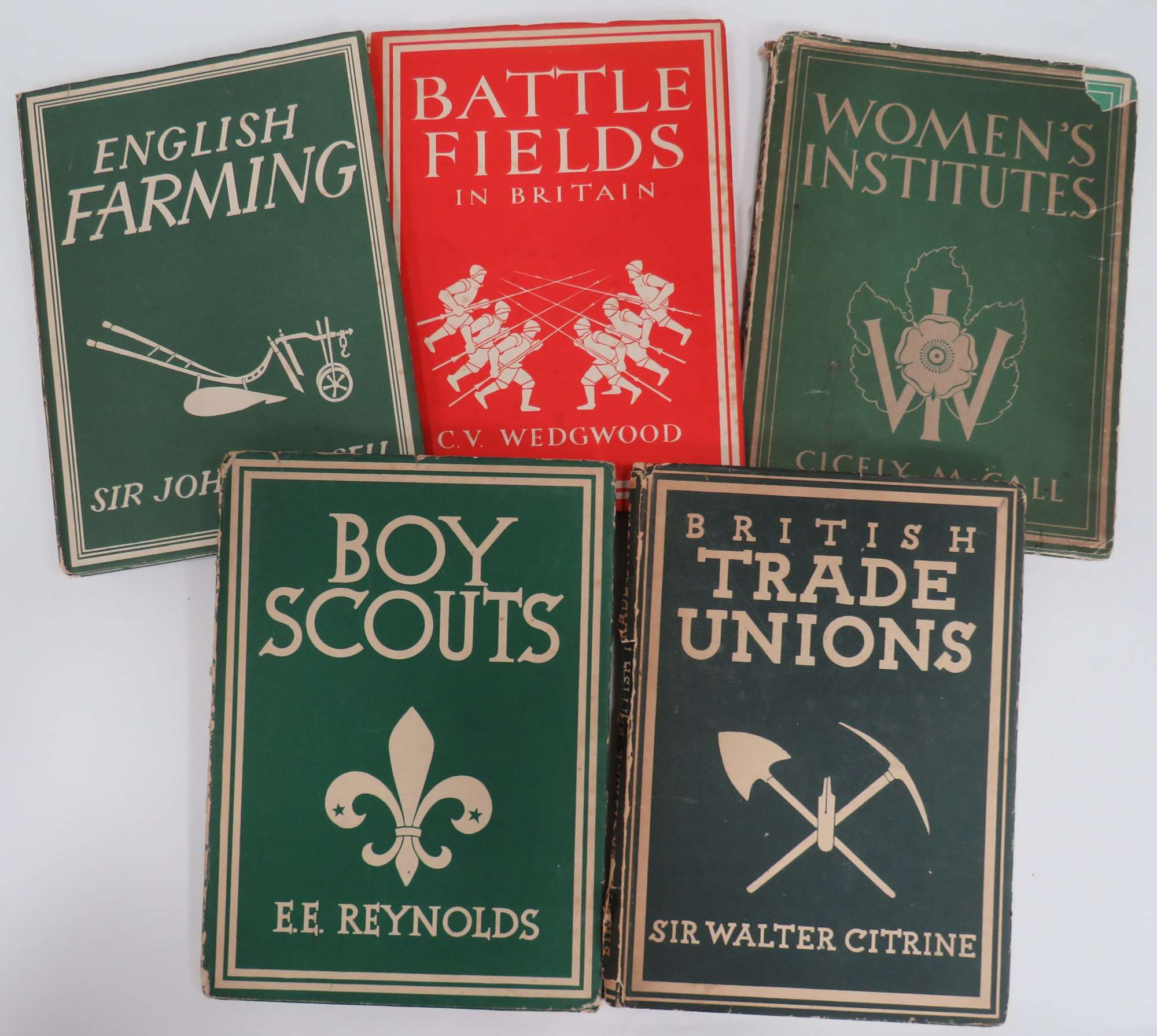 Set of 5 Wartime Produced Books