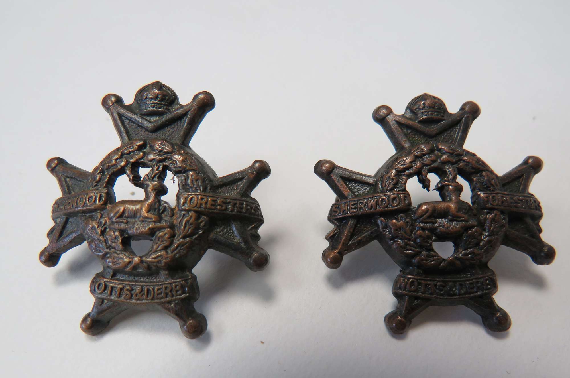 Notts and Derby Officer Collar Badges