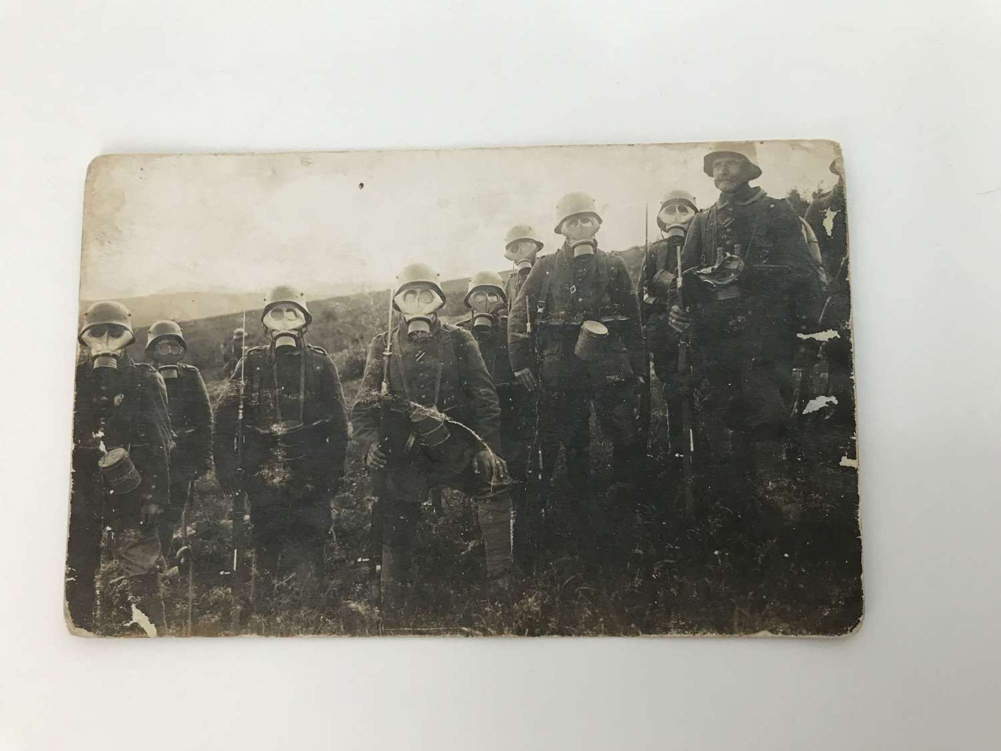 Postcard image of German trench raiding party