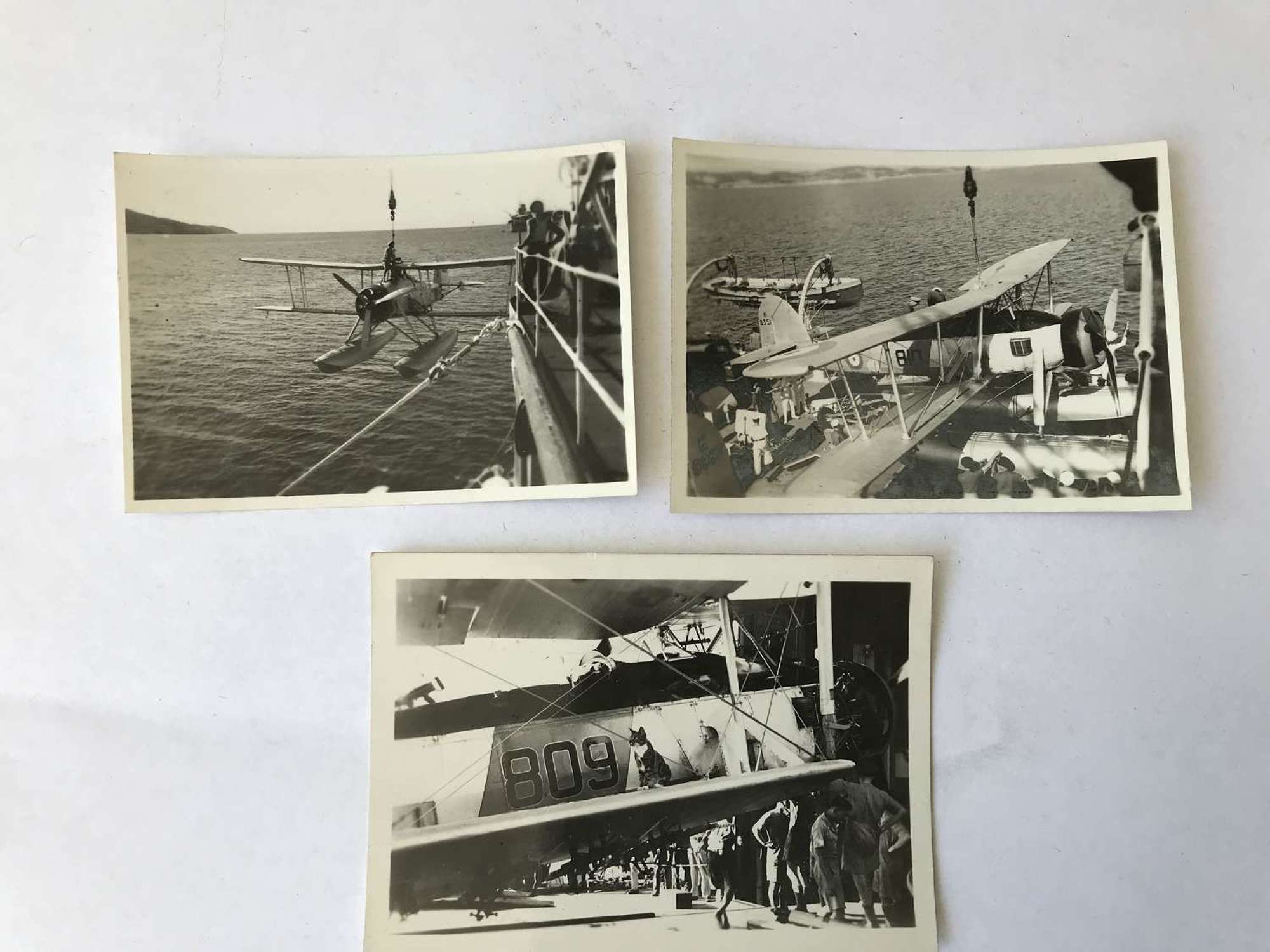 Three photographs of fairey swordfish dated 1937