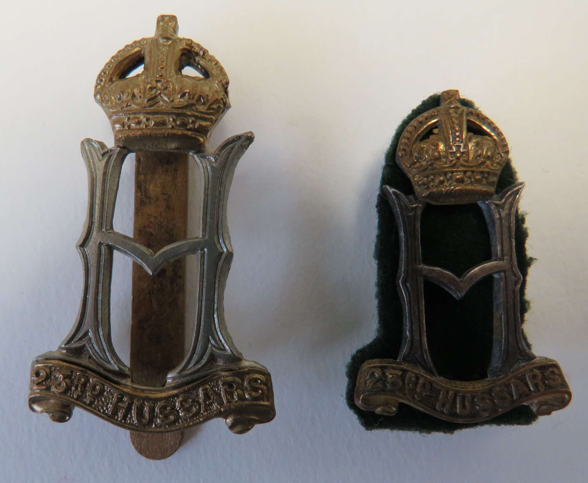 23rd Hussars Cap and Collar Badges