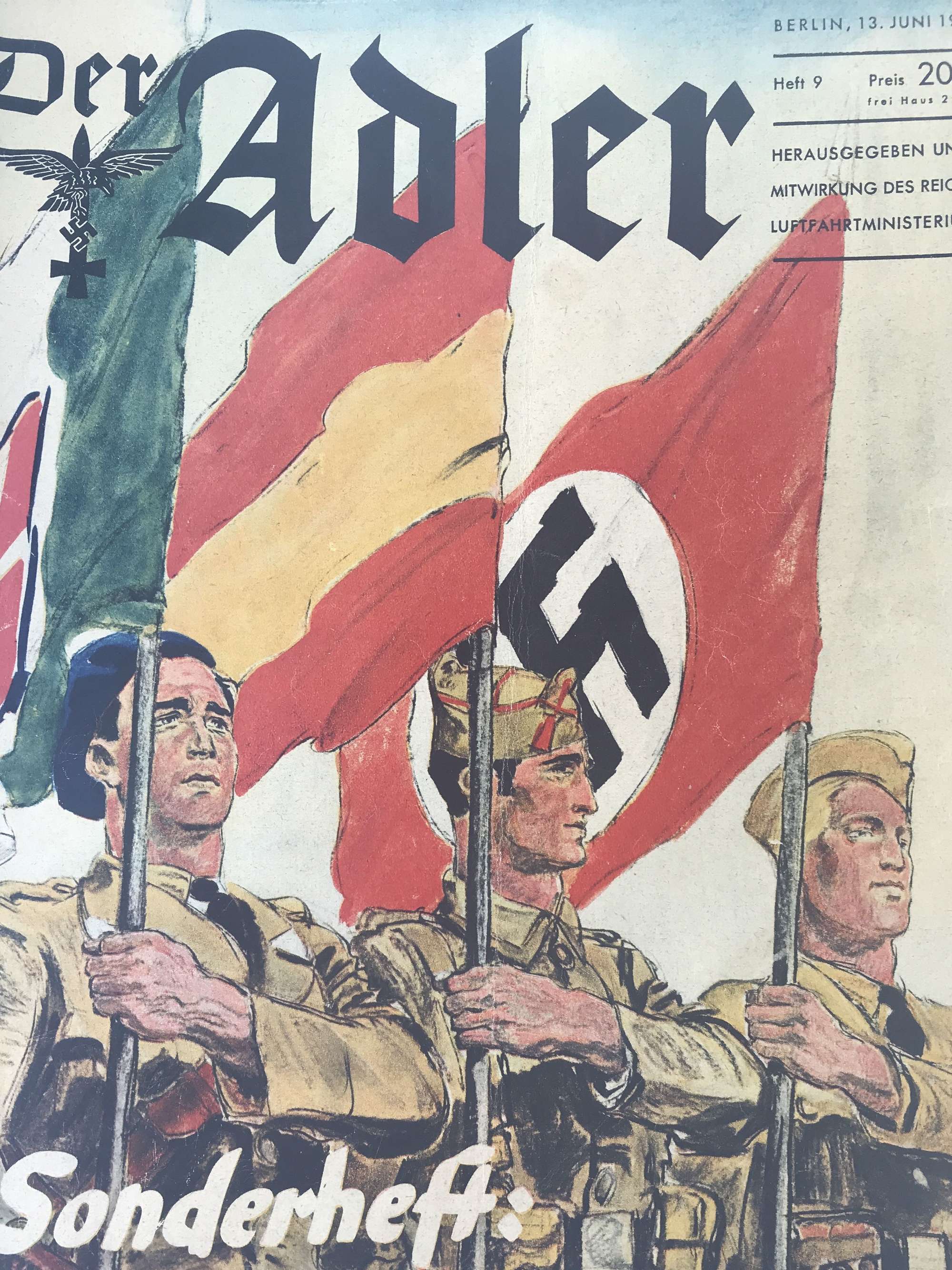 A copy of the Alder magazine dated June 1939 (Condor legion)