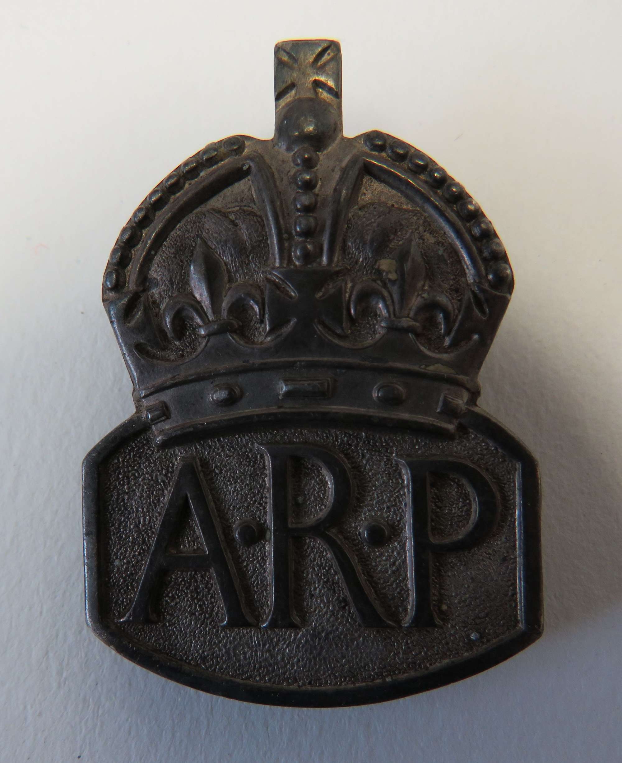 WW2 Silver Hallmarked A.R.P Lapel Badge