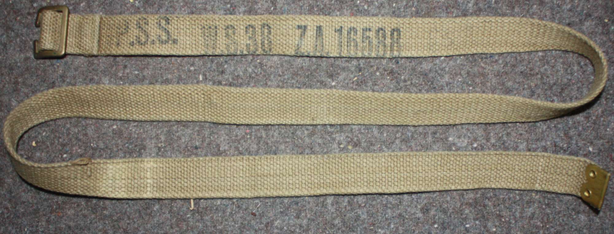 A PAIR OF WWII LONG UTILITY RADIO STRAPS
