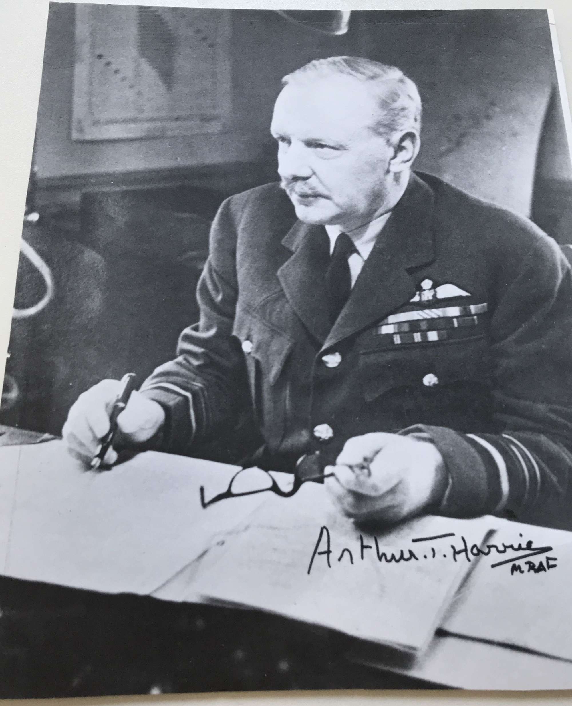 Signed photograph of Arthur Bomber Harris