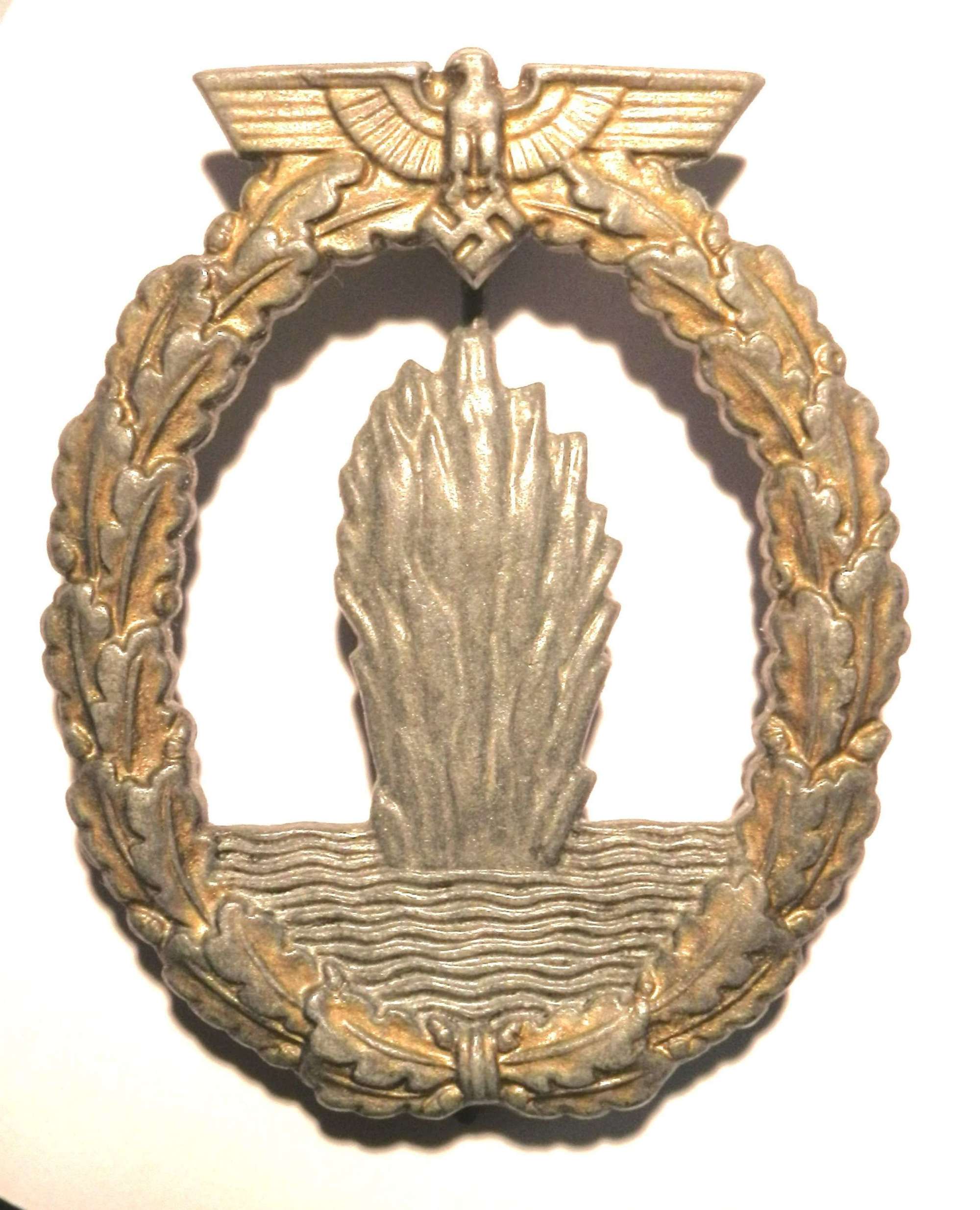 Kriegsmarine Minesweeper Badge. War Trophy Example.