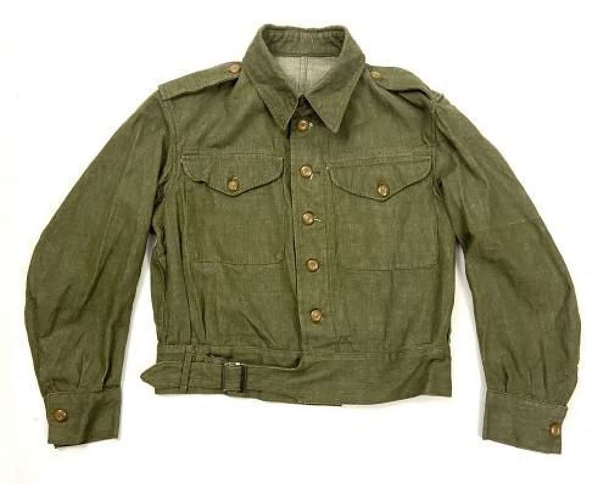 Original 1949 Dated British Army Denim Battledress Blouse - Size 6