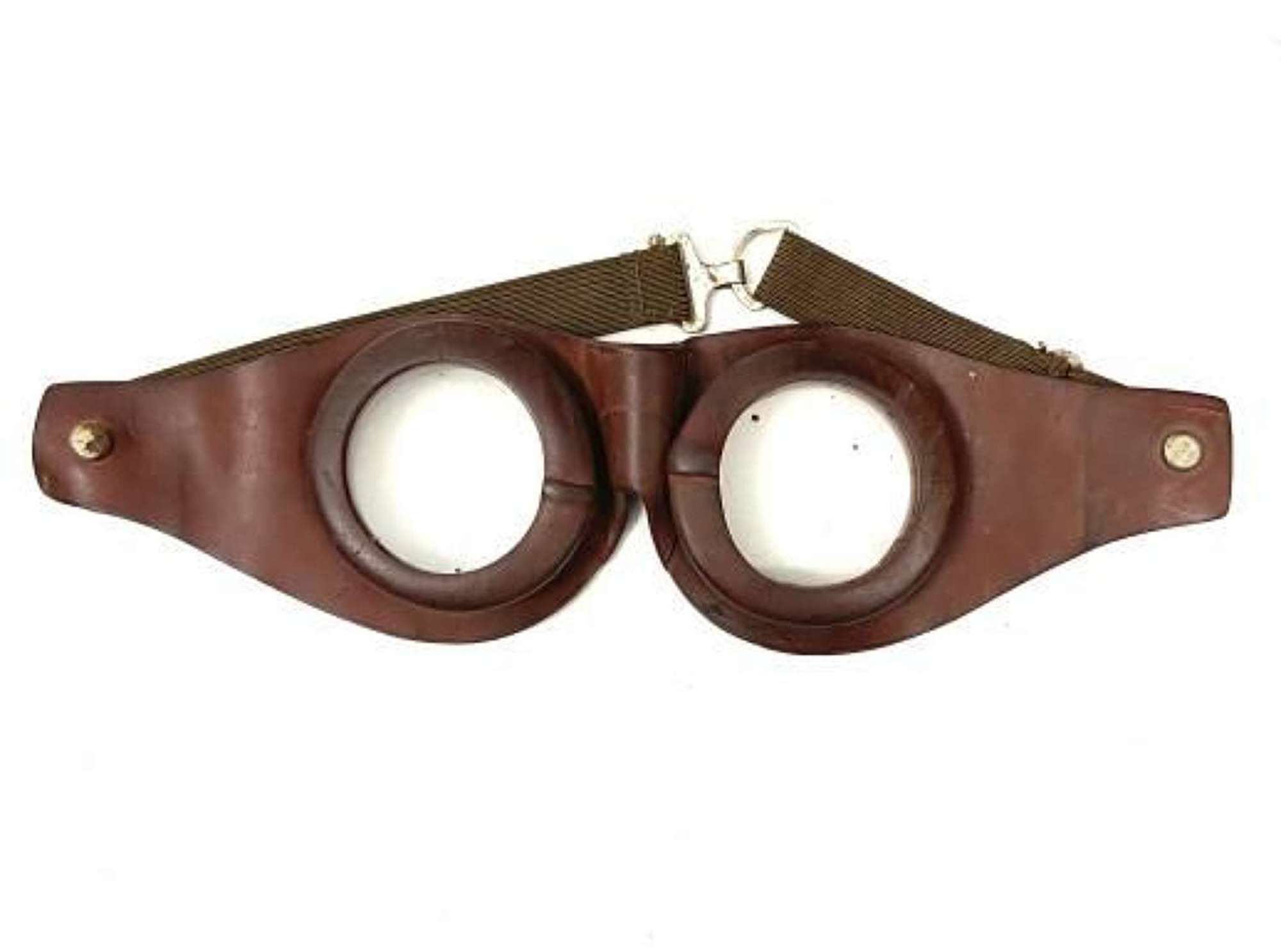 Original Early Great War Rubber Goggles - RFC MK 1
