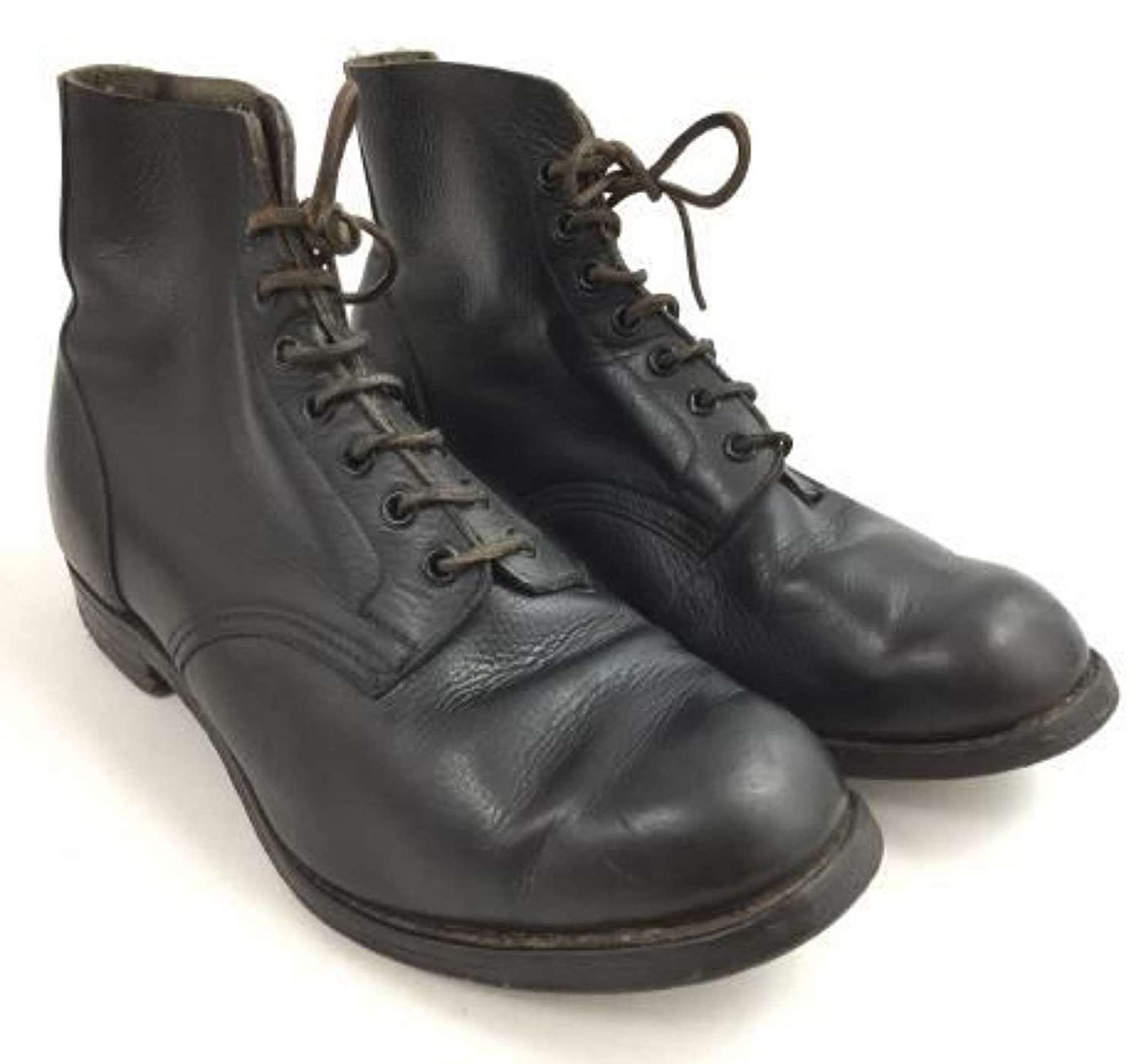 1945 Dated British Military Black Leather Boots by 'Wilson & Watson'