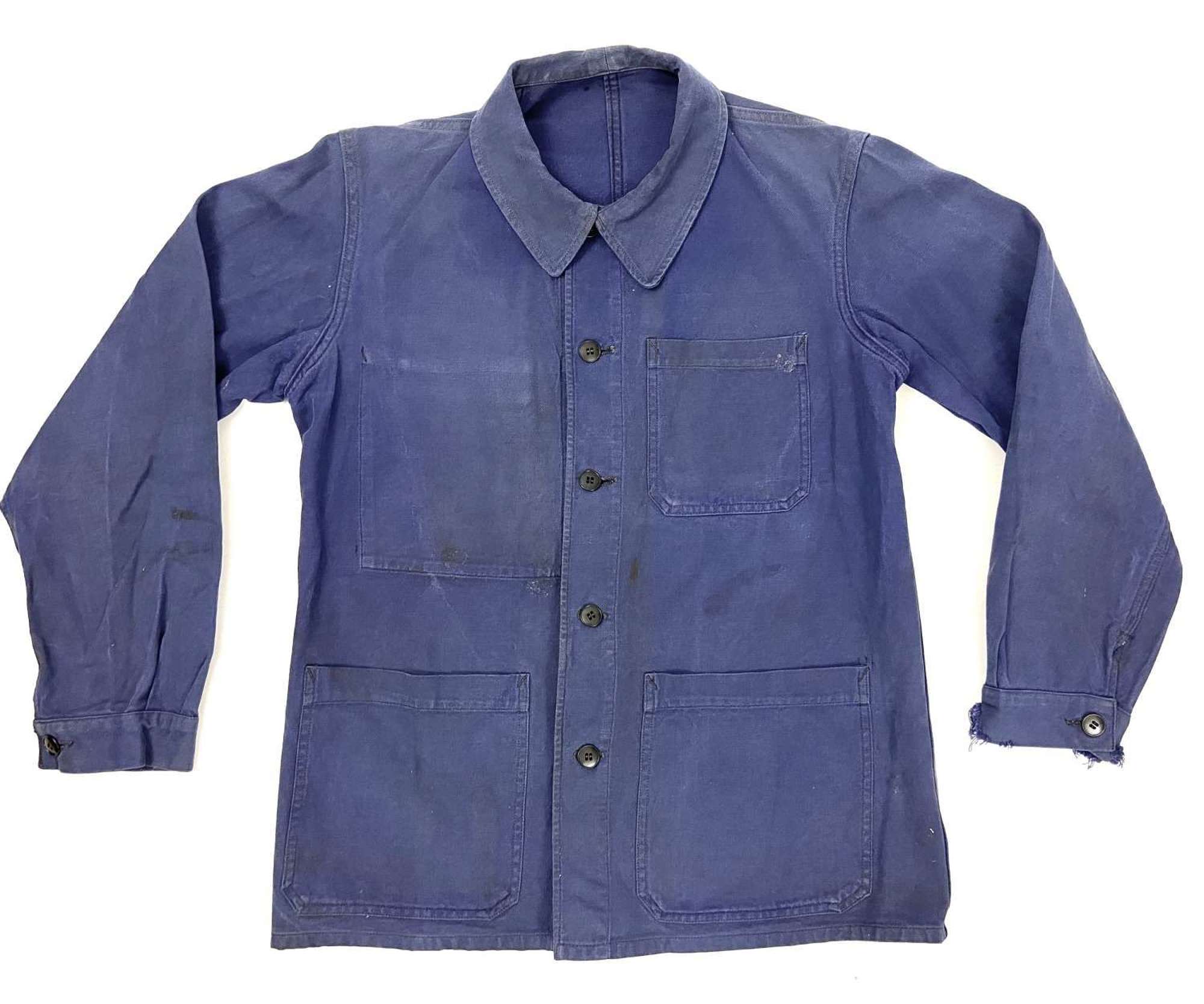 Original 1950s French Blue Chore Jacket