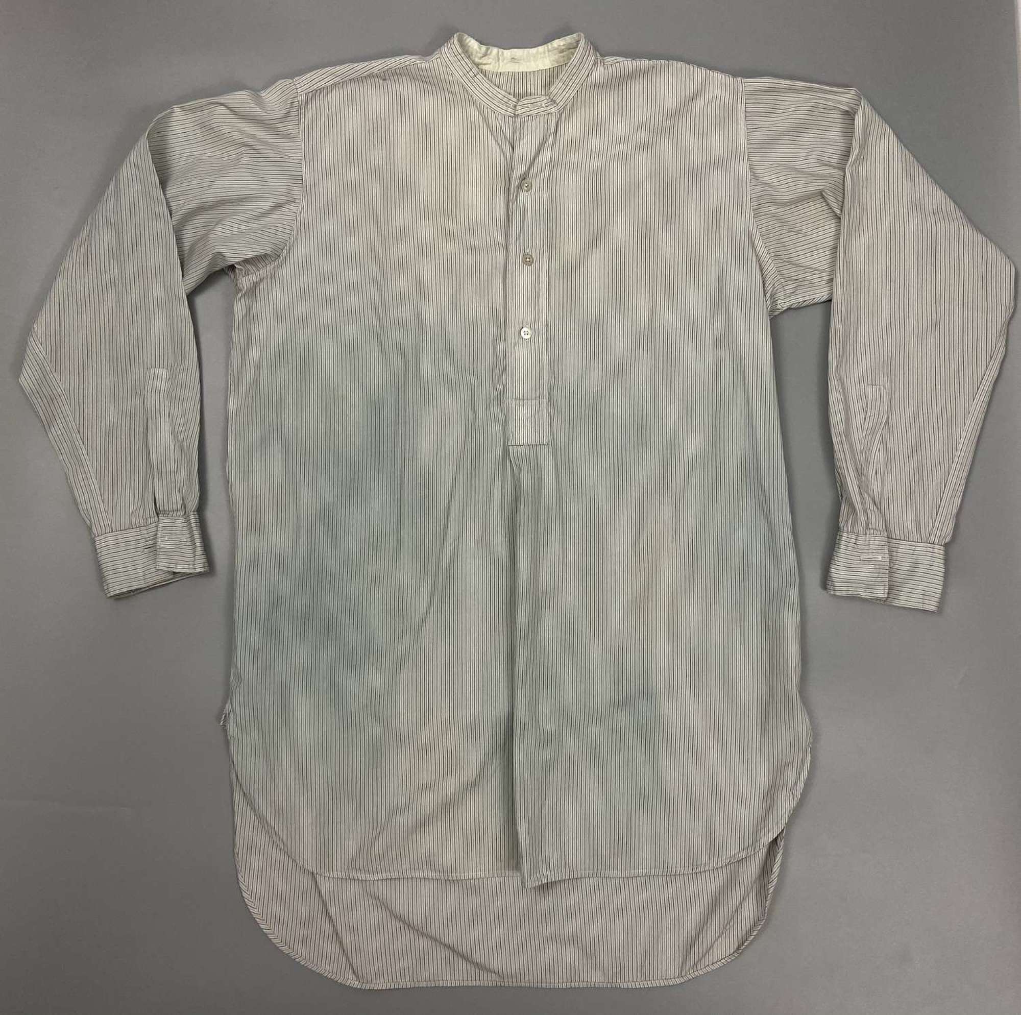 Original 1950s Men's Pin Stripe Half Placket Shirt
