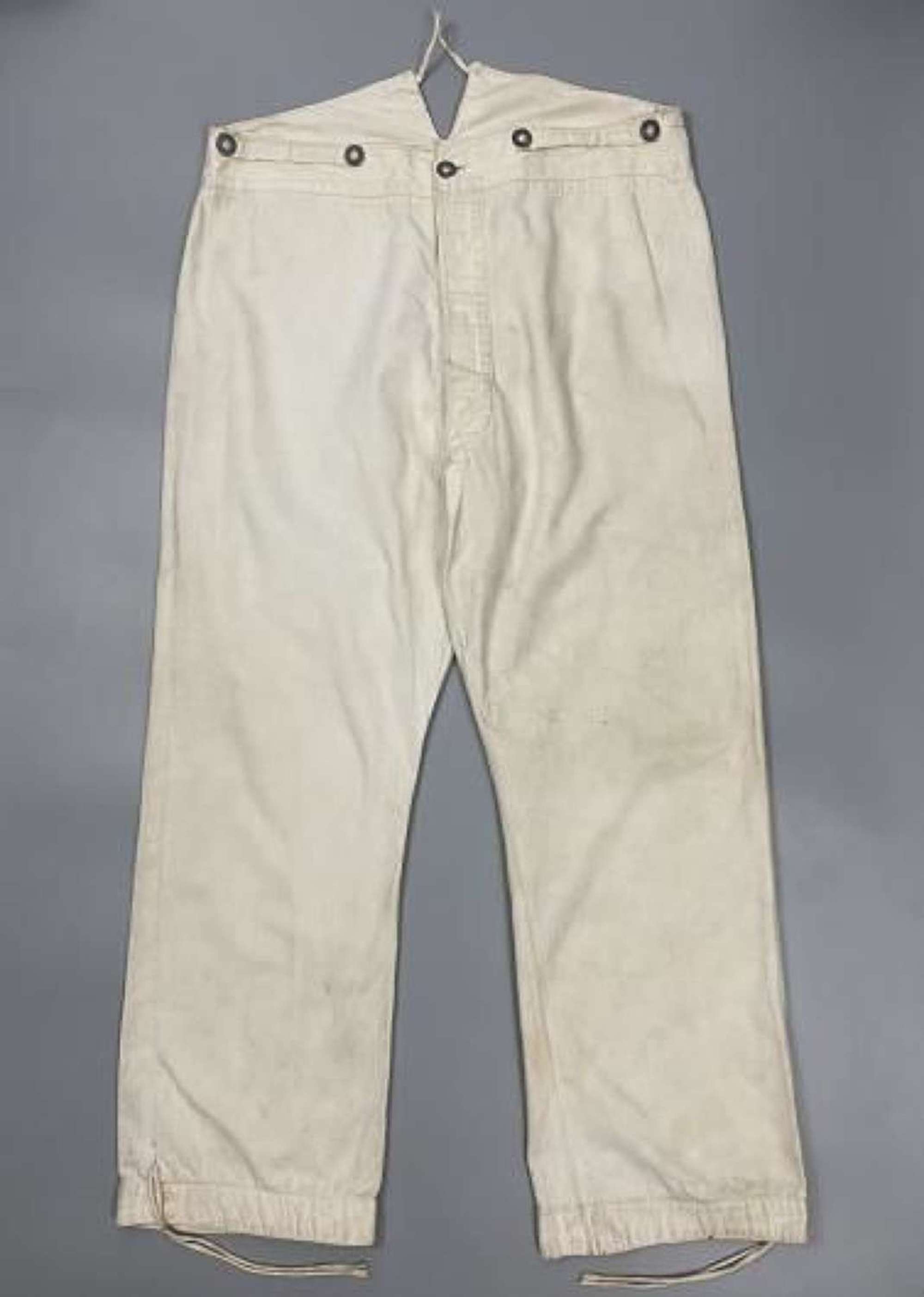 Original WW1 Period German White Fatigue Trousers