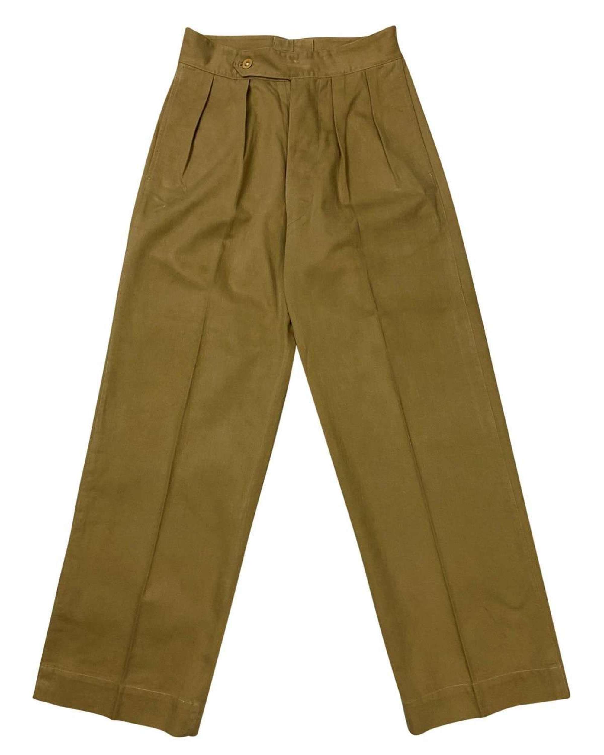 Original 1940s British Officers Khaki Drill Trousers