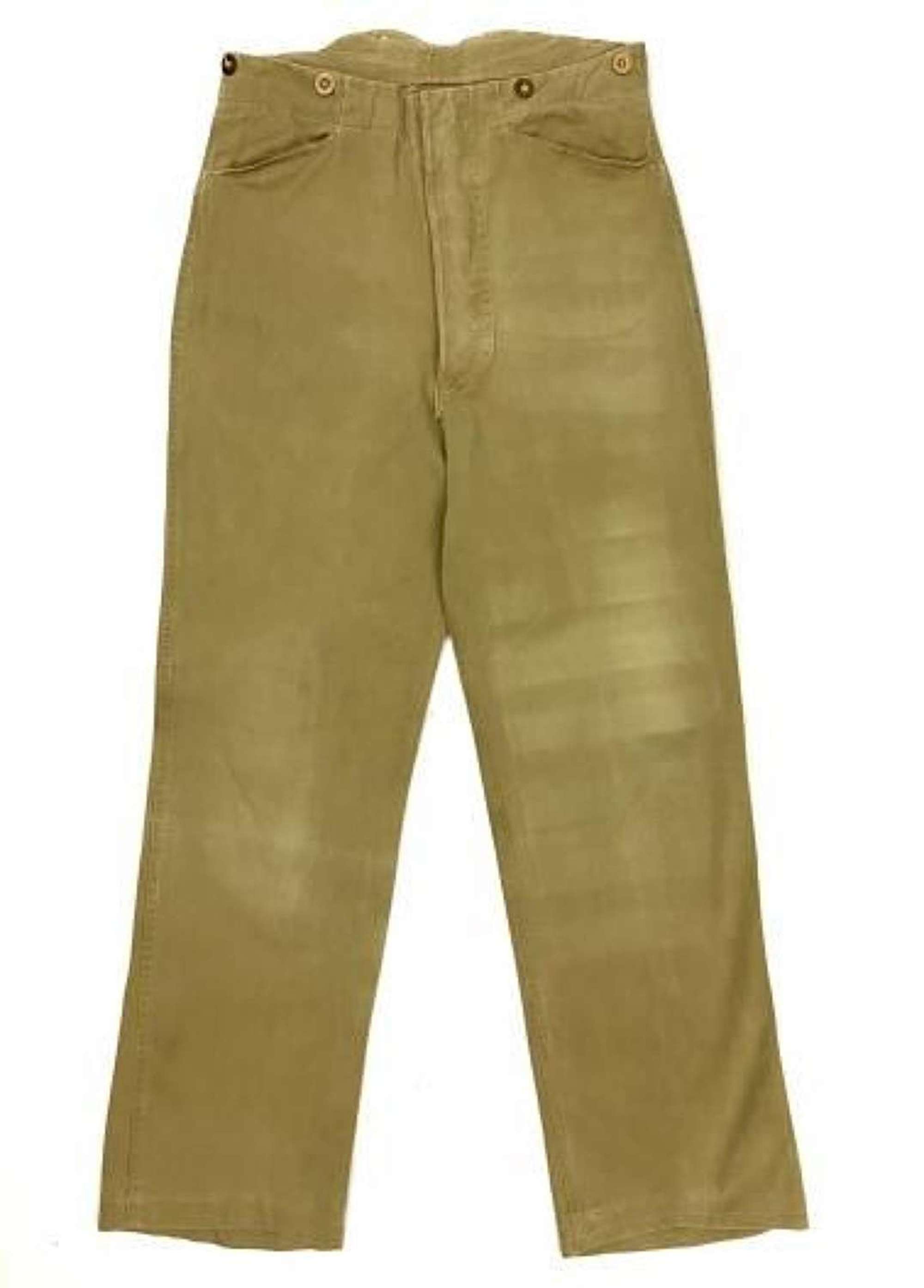 Original WW2 British Military Khaki Drill Trousers