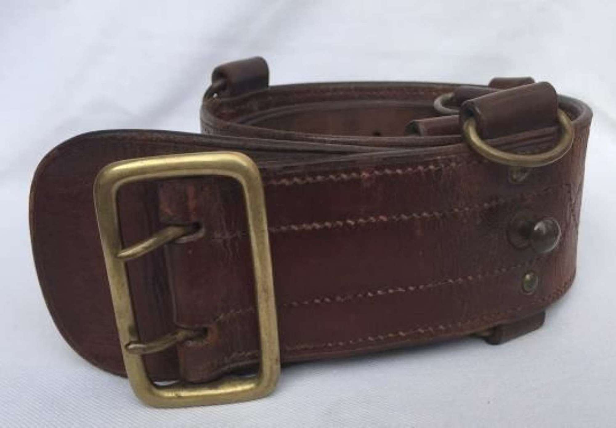 1941 Dated British Army Sam Browne Belt With Double D-Rings