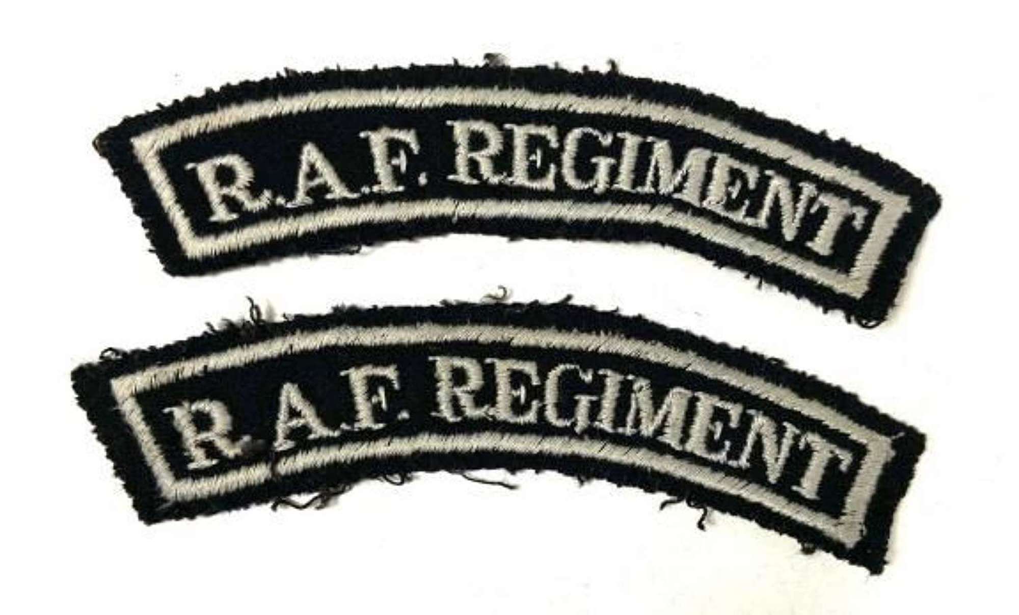 Embroidered RAF Regiment Shoulder Titles